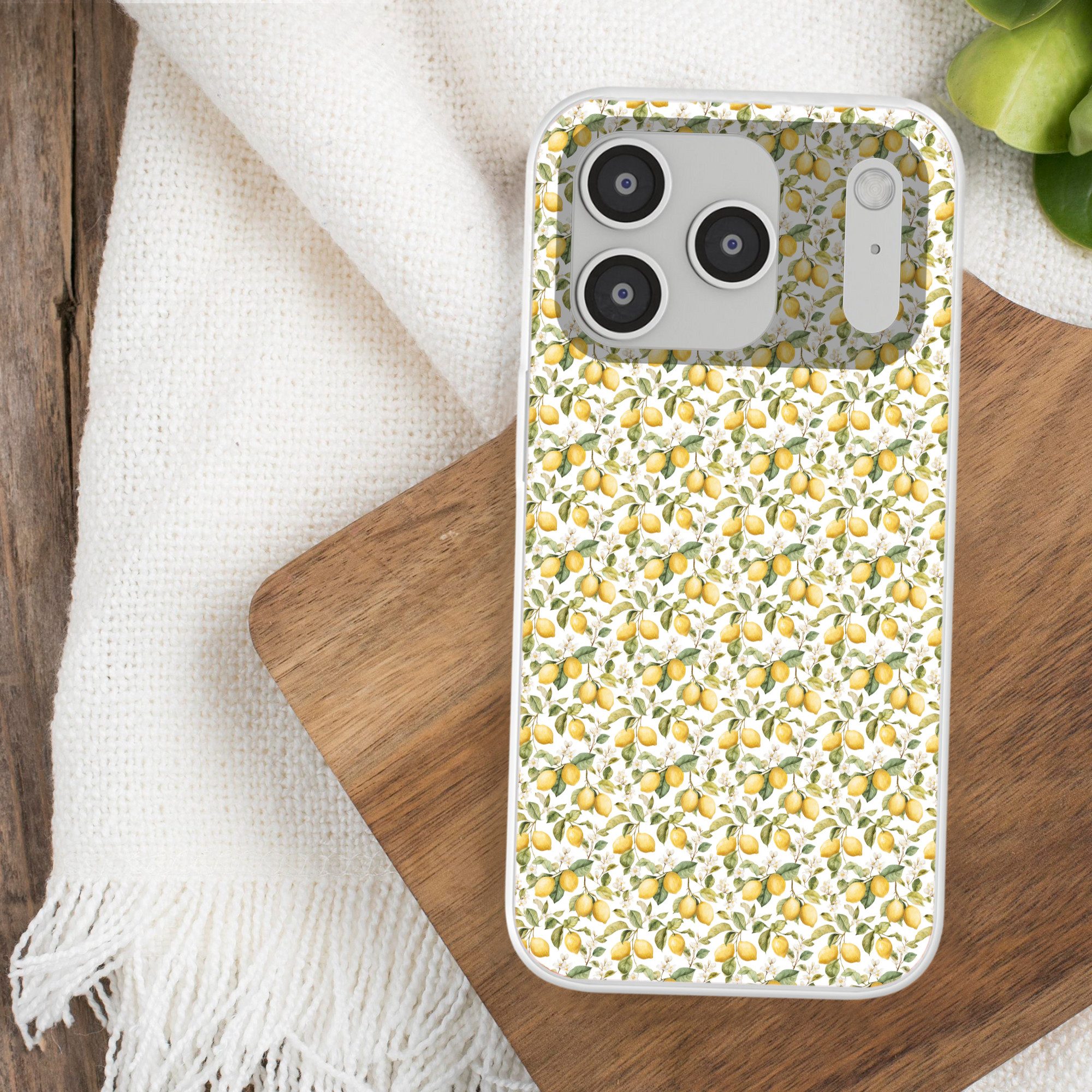 MuchoWow Handyhülle für Apple iPhone 17 Pro Frans - Citroen - Geel - Groen, Smartphone-Bumper, Print, Handy Schutzhülle Dünn