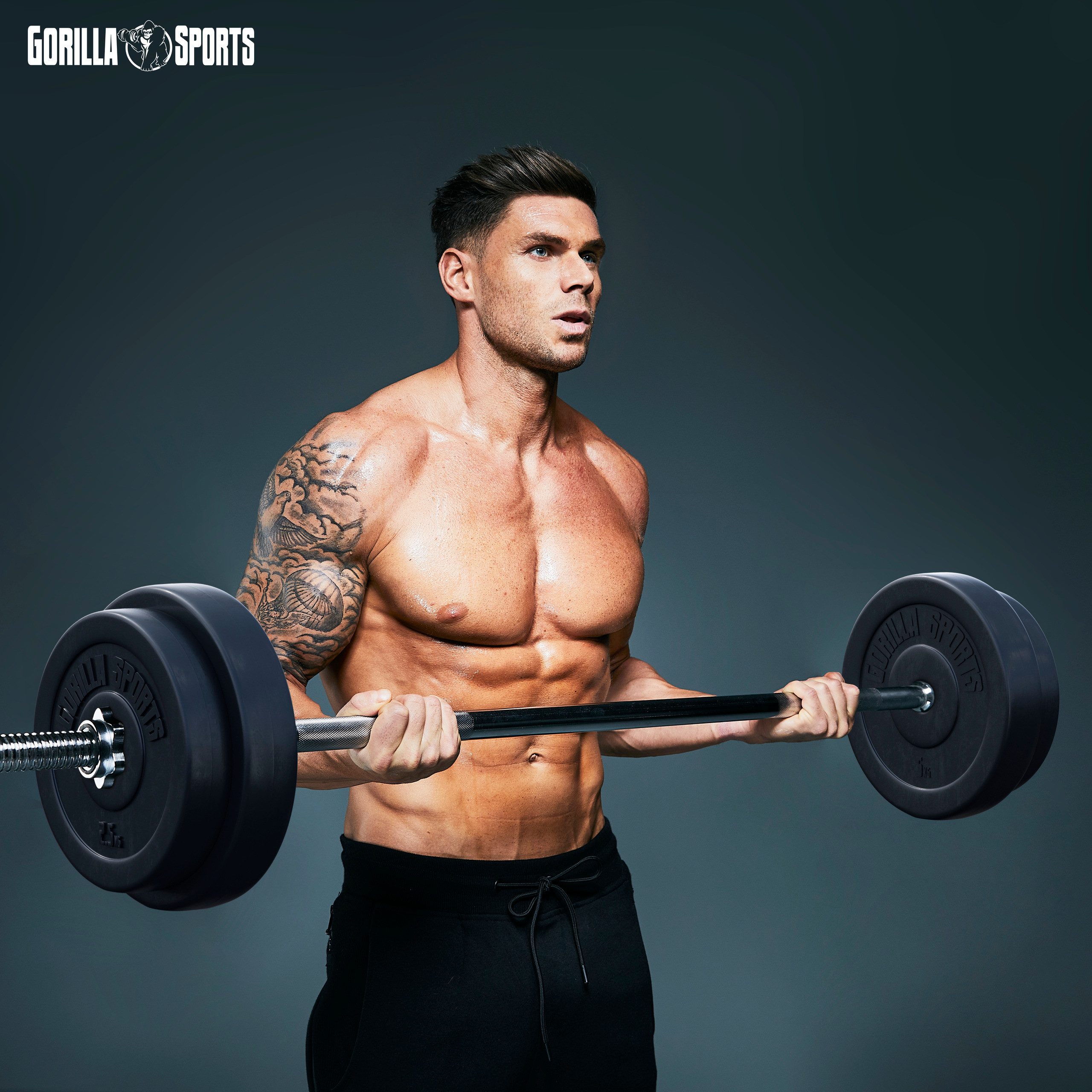 GORILLA SPORTS Hantelscheiben Einzeln/Set, 1,25 - 30kg, Gewichtsscheiben, 30mm Bohrung, Kunststoff