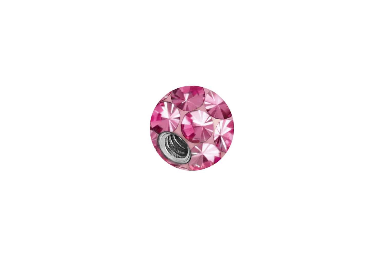 Piercing-Set Titan Schraubkugel SPEZIAL-KRISTALLE + EPOXY