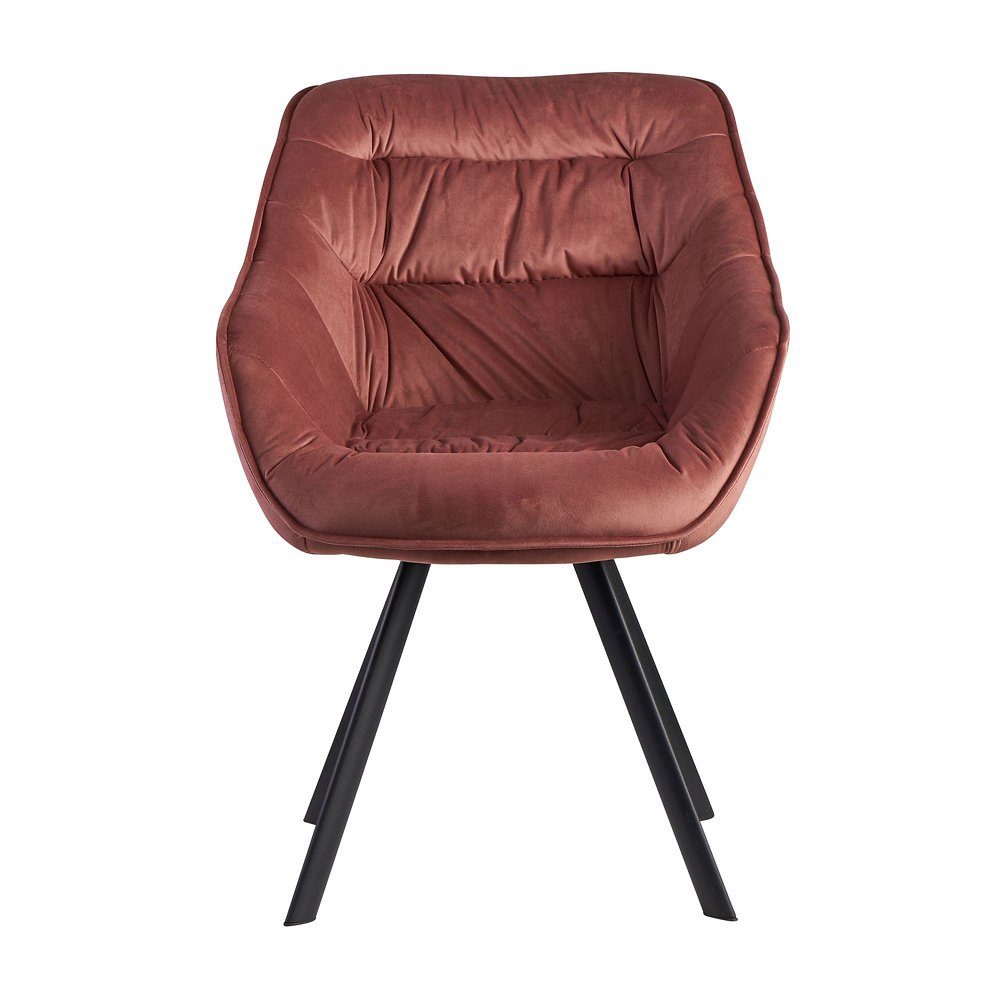 60/85/64cm Lomadox Stuhl Stoffbezug schwarzen Küchenstuhl Design Loungesessel, Beinen