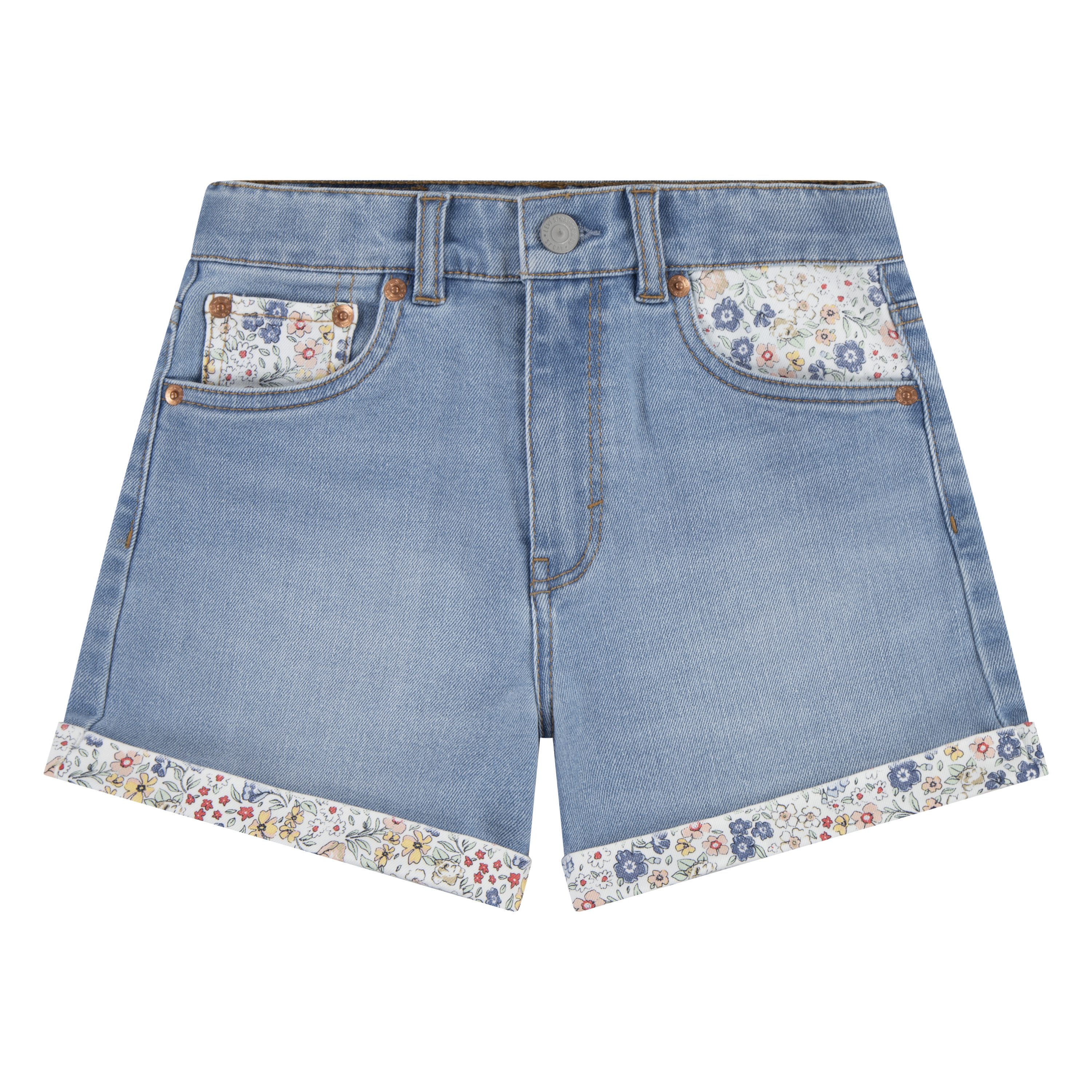 Levi's® Kids Jeansshorts LVG PRINT BLOCK MOM SHORT mit kontrastfarbenen Details