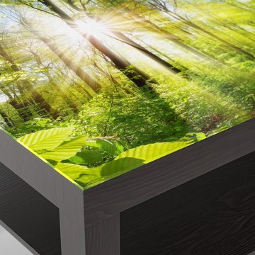 DEQORI Couchtisch 'Licht durchdringt Bäume', Glas Beistelltisch Glastisch modern