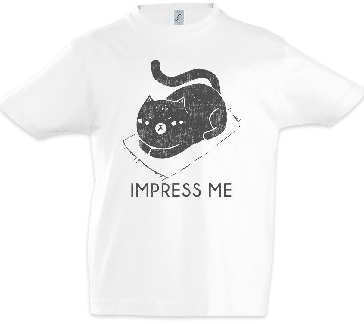 Print-Shirt Impress Me Cat Kinder T-Shirt Katzen Kätzchen Kater Katze Cat Kitty