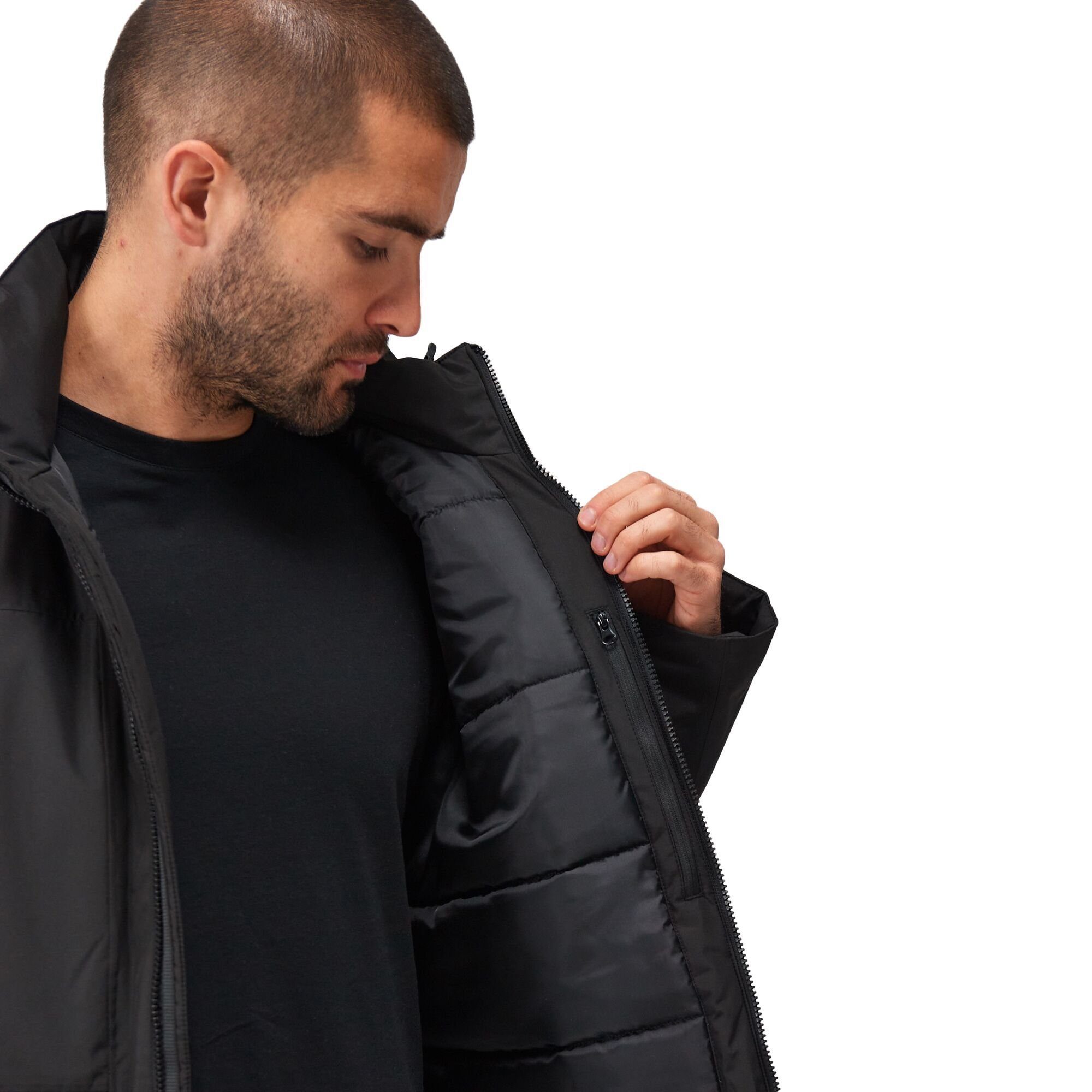 Regatta für Outdoorjacke Larrick Herren, 5.000mm Wassersäule Black mit