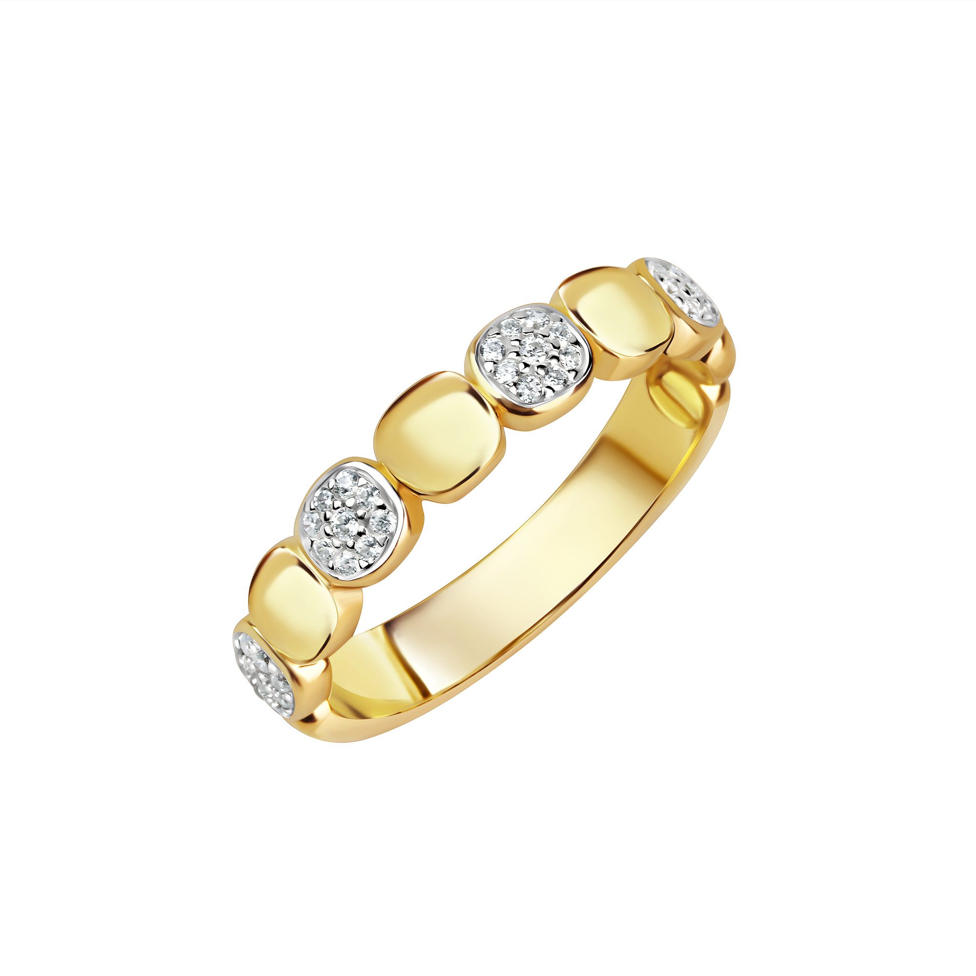 Fingerring 925 Sterling Silber vergoldet Zirkonia weiß