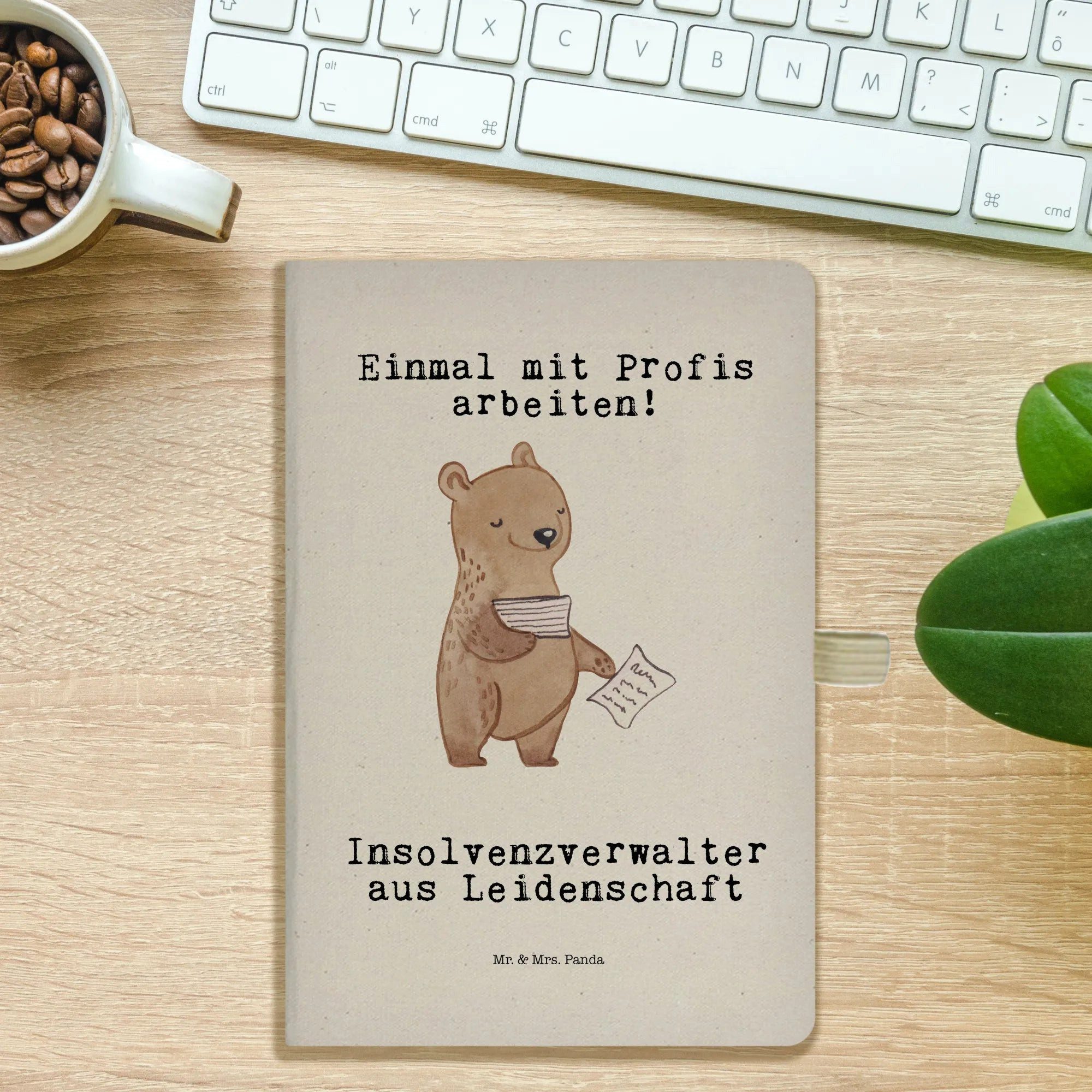Thumbnail - Mr. & Mrs. Panda Notizbuch Insolvenzverwalter Leidenschaft - Transparent - Geschenk, Kollege, A5 Mr. & Mrs. Panda, Flexi...