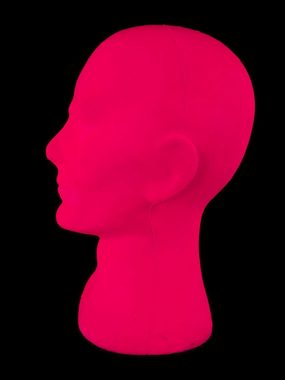 PSYWORK Dekofigur Schwarzlicht Deko Kopf "Glowhead" Pink, UV-aktiv, leuchtet unter Schwarzlicht