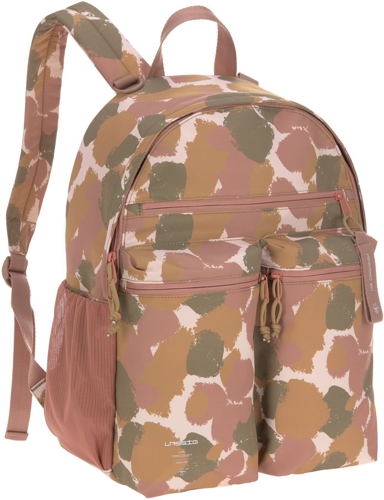 LÄSSIG Wickelrucksack Casual, Urban, Tinted Spots, PETA-approved vegan