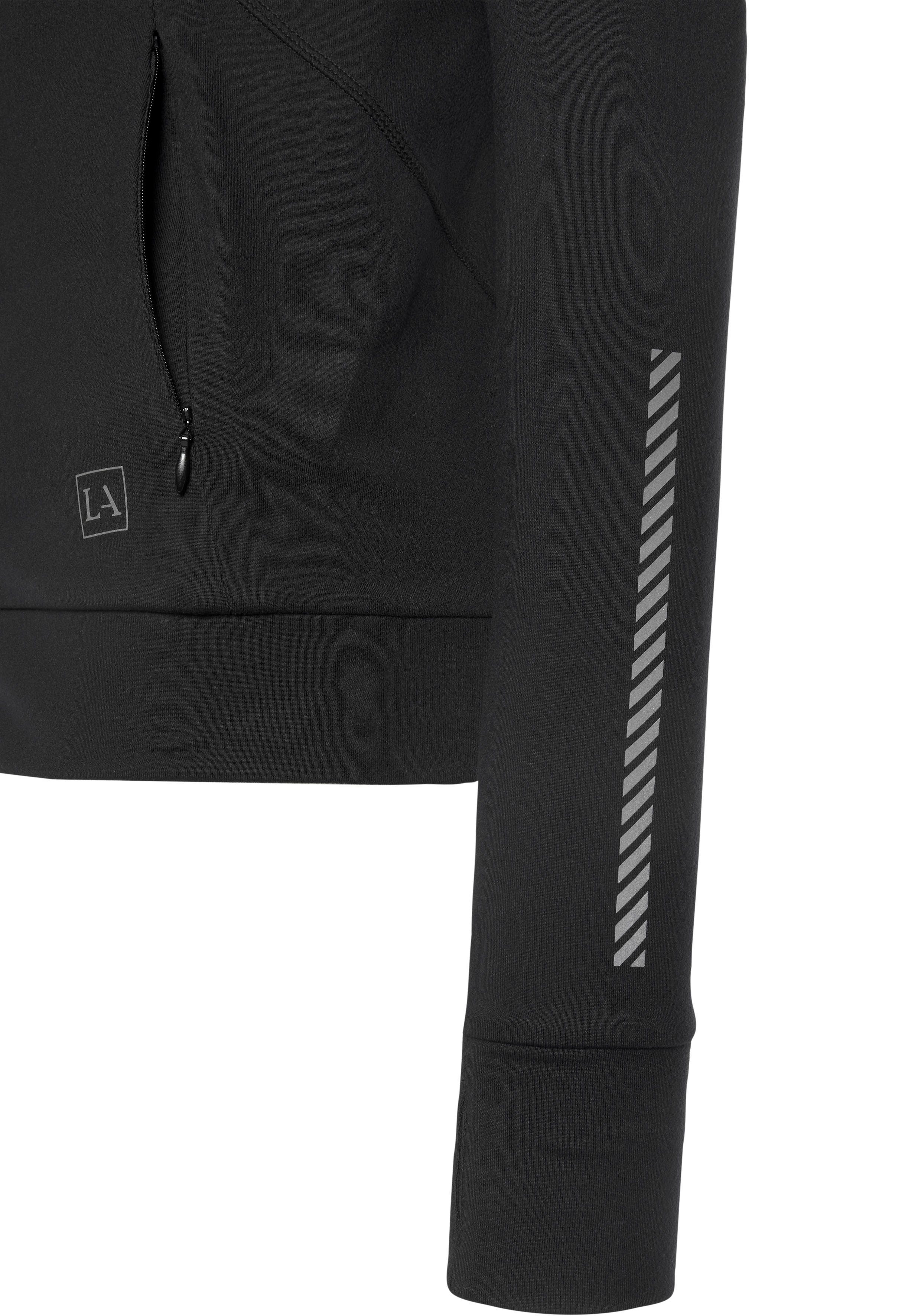 mit schwarz LASCANA Thermo ACTIVE reflektierenden Laufjacke Details