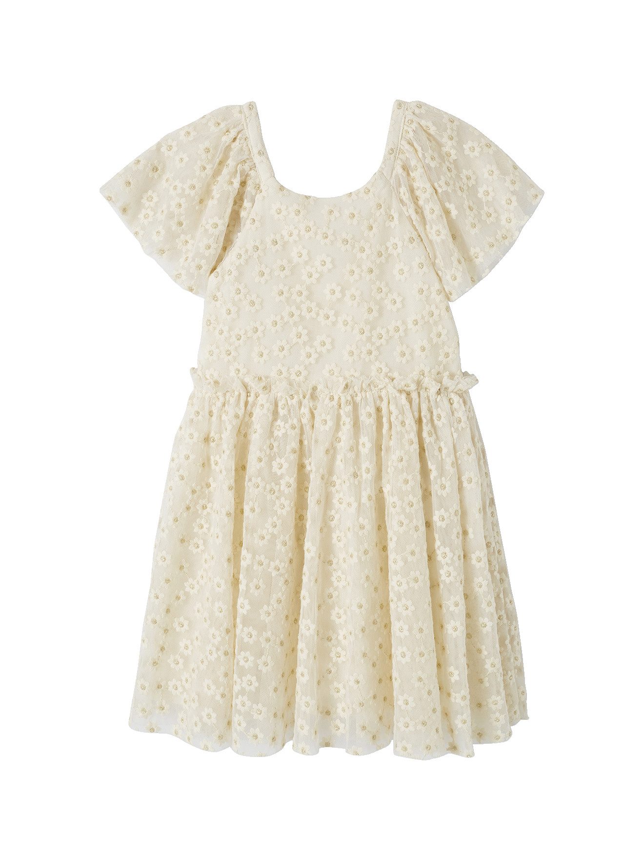 Minikleid Festliches Mädchen Tüllkleid mit Stickerei