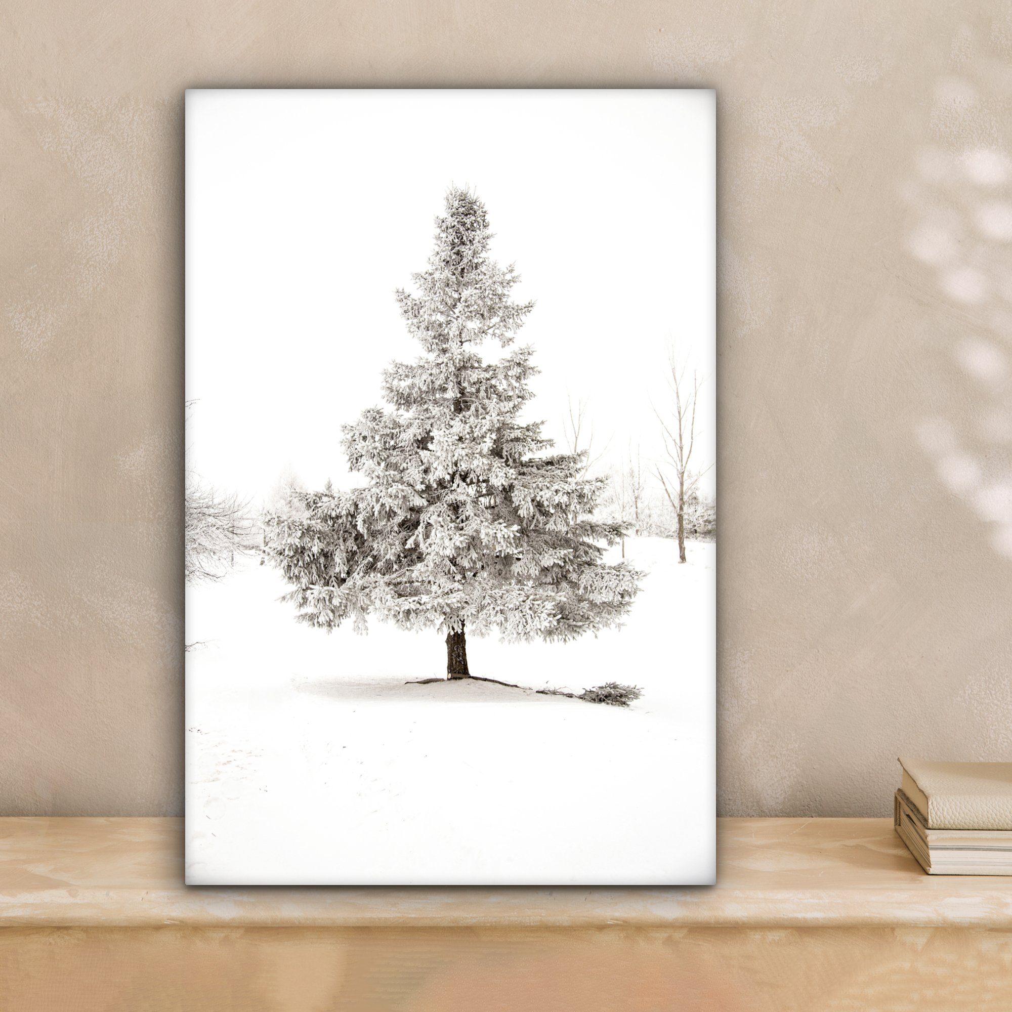OneMillionCanvasses® Leinwandbild Winter - Baum - Schnee - Natur - Jahresze günstig online kaufen