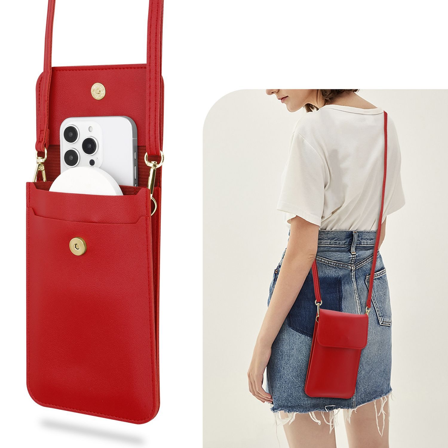 Cadorabo Handytasche für Huawei NOVA 13 Pro (1-tlg), Hülle Handytasche zum Umhängen Damen Handtasche Handyfach PU Leder