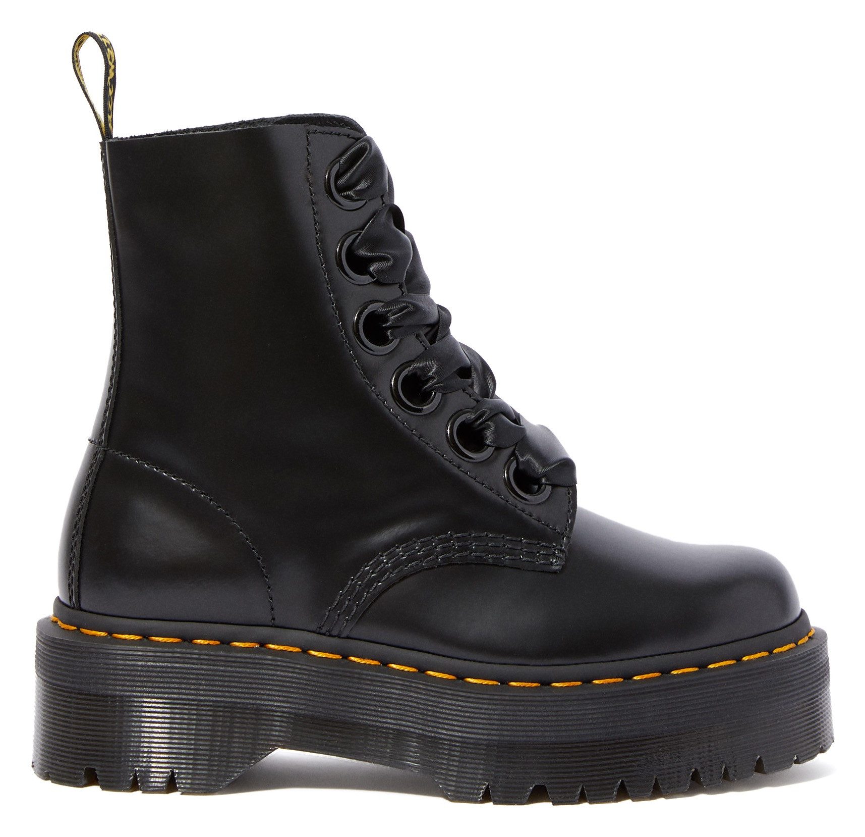 DR. MARTENS Molly Schnürboots Plateauboots, Chunky Boot mit modischen Schnürsenkeln