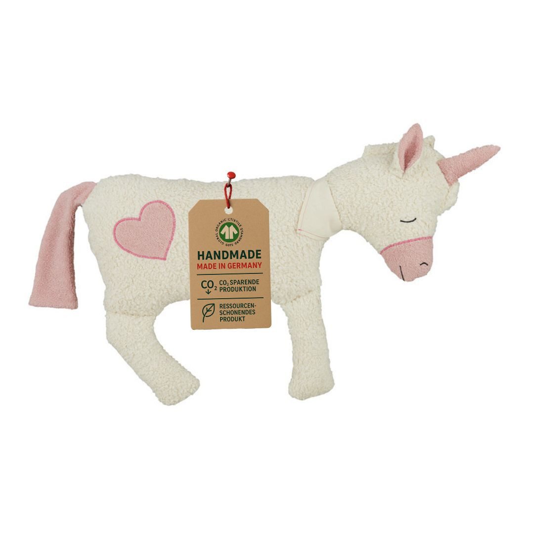 EFIE Kuscheltier XL Einhorn mit Herz - GOTS zertifiziert - Made in Germany