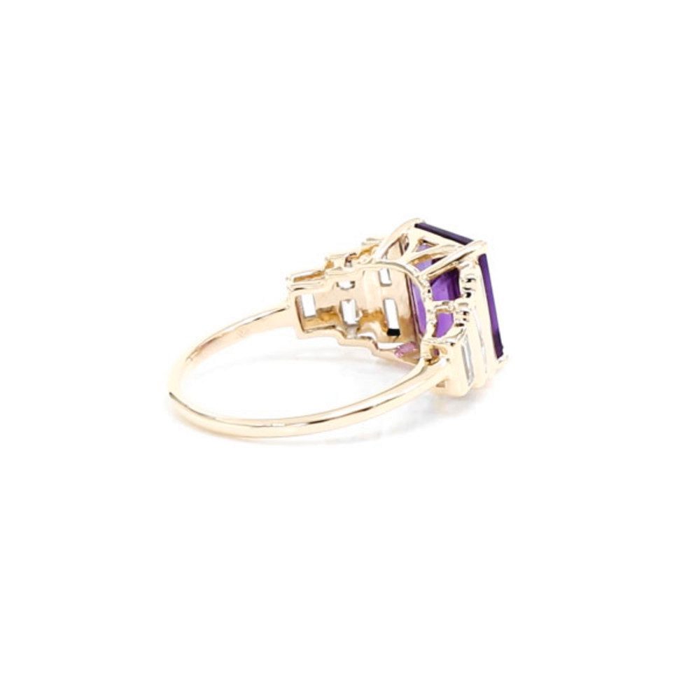 Cavill Goldring Cavill Echtschmuck Ring 375er Gold, Amethyst 3,67 ct, Zirkon (1-tlg)