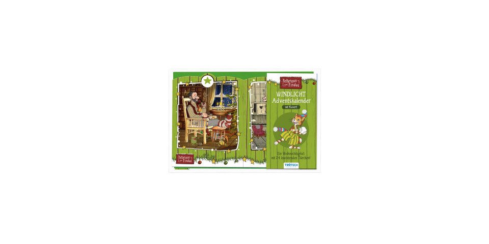 Trötsch Verlag Adventskalender Trötsch Pettersson und Findus Windlicht Adventskalender