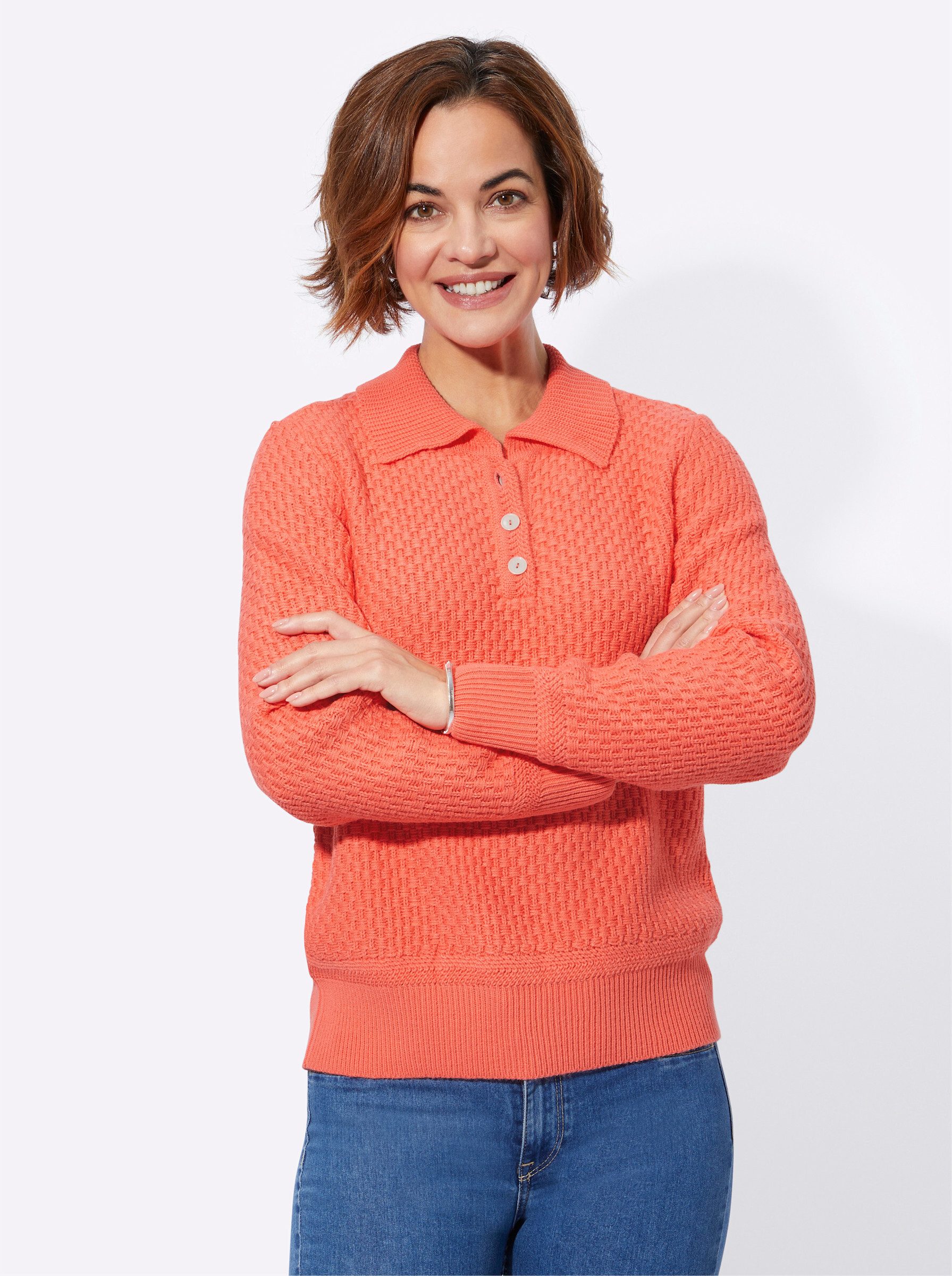 Witt Strickpullover Pullover Langarm Struktur