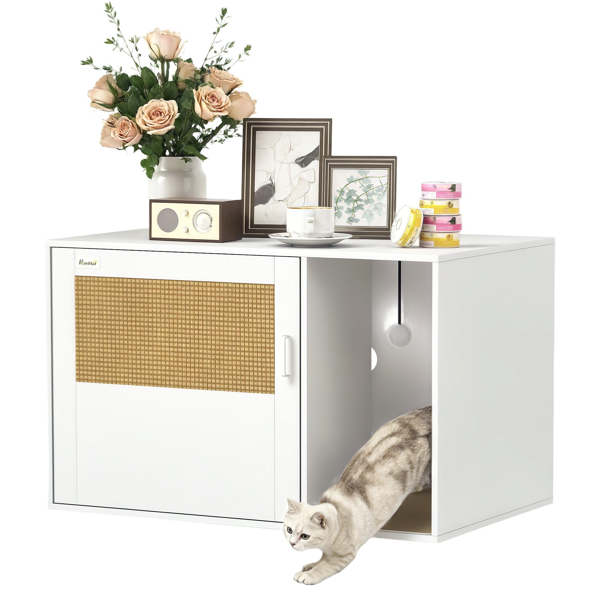 PawHut Tierhaus mit Loch, Tür, Eingang, günstig online kaufen