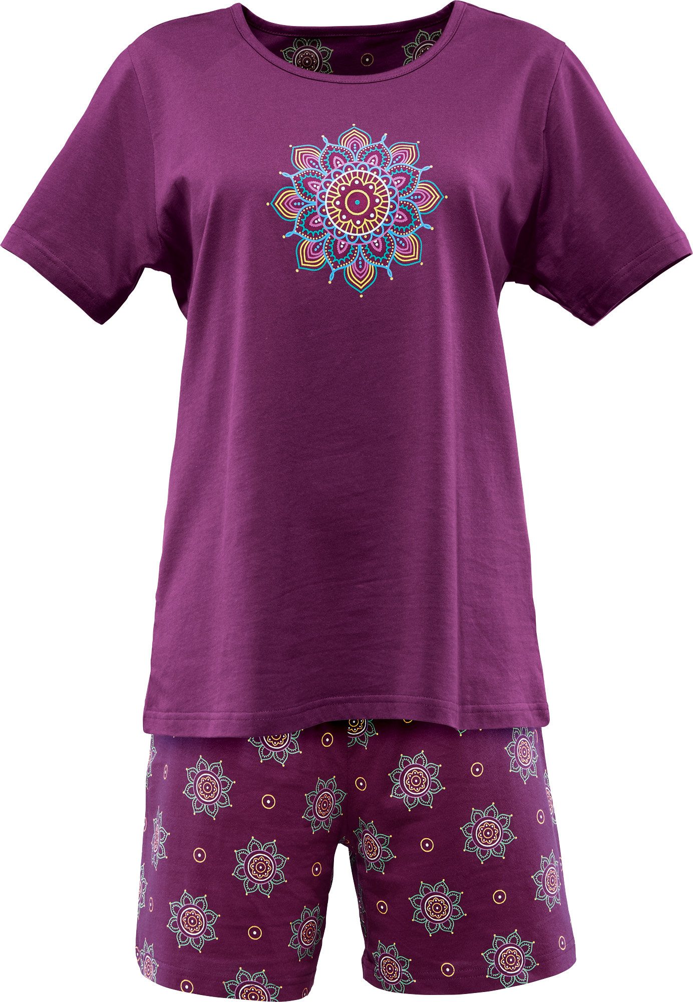Erwin Müller Pyjama Damen-Shorty Single-Jersey gemustert günstig online kaufen