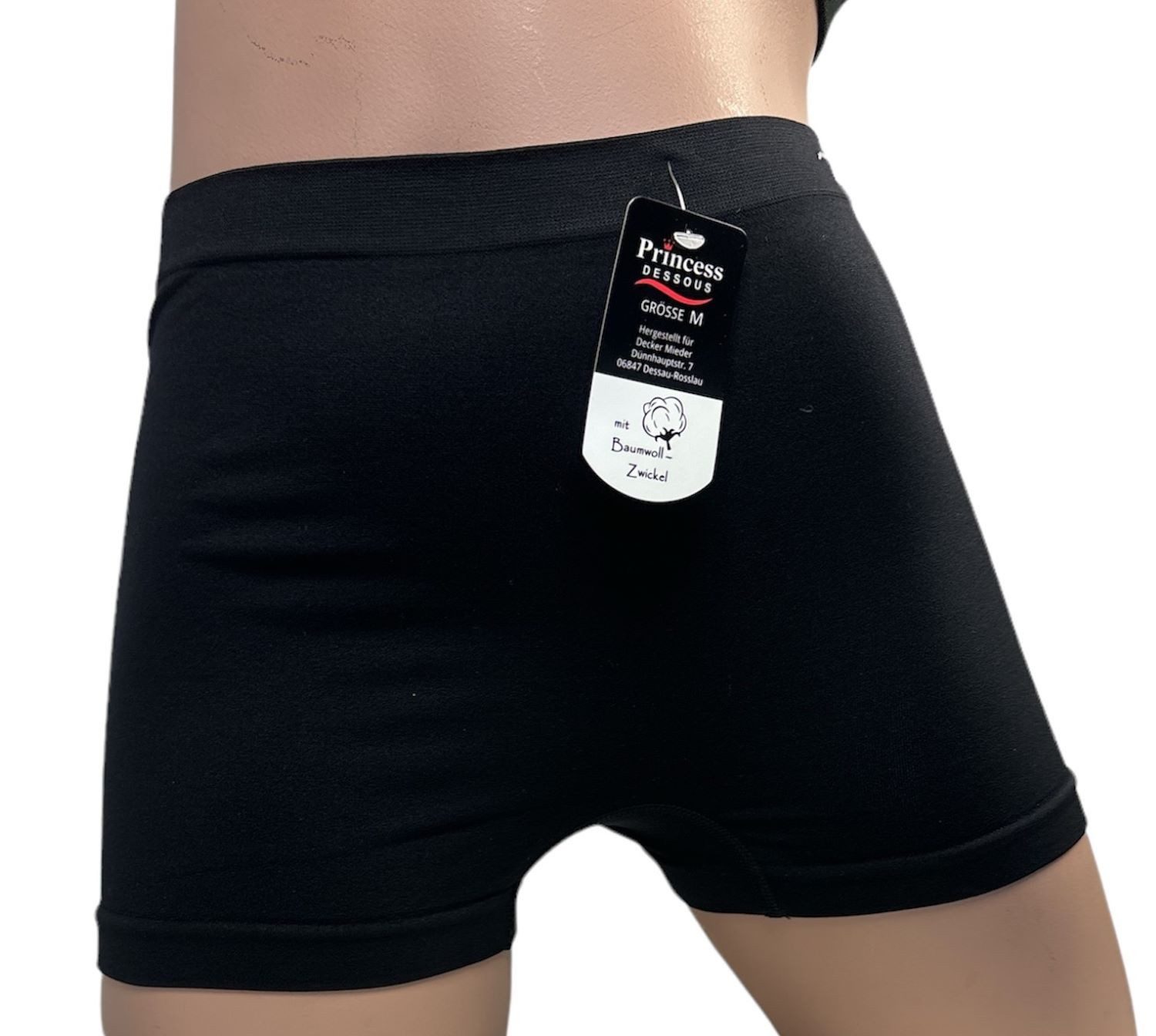 Dekker Panty Damen Boxershort Panty Hipster Seamless/Nahtlos Gr. M bis XXL (Packung, 2 Stück) mit Logo auf dem Taillenbund