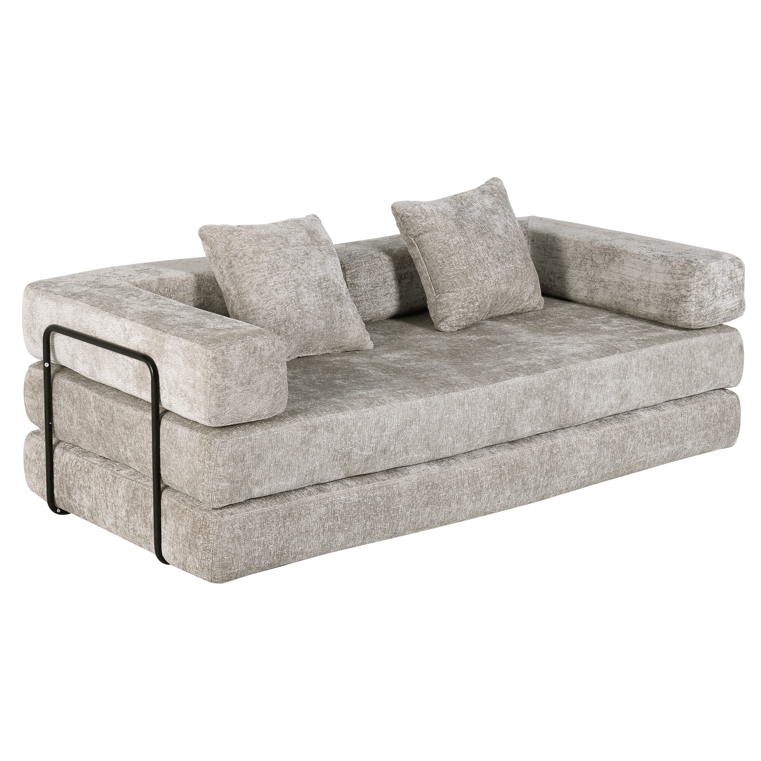 Leawin Sofa 4-in-1 Wohnzimmers sofa mit Schlaffunktion – faltbares Sofa, Platzsparendes Design für kleine Räume – Sofa, Liege und Bett in einem