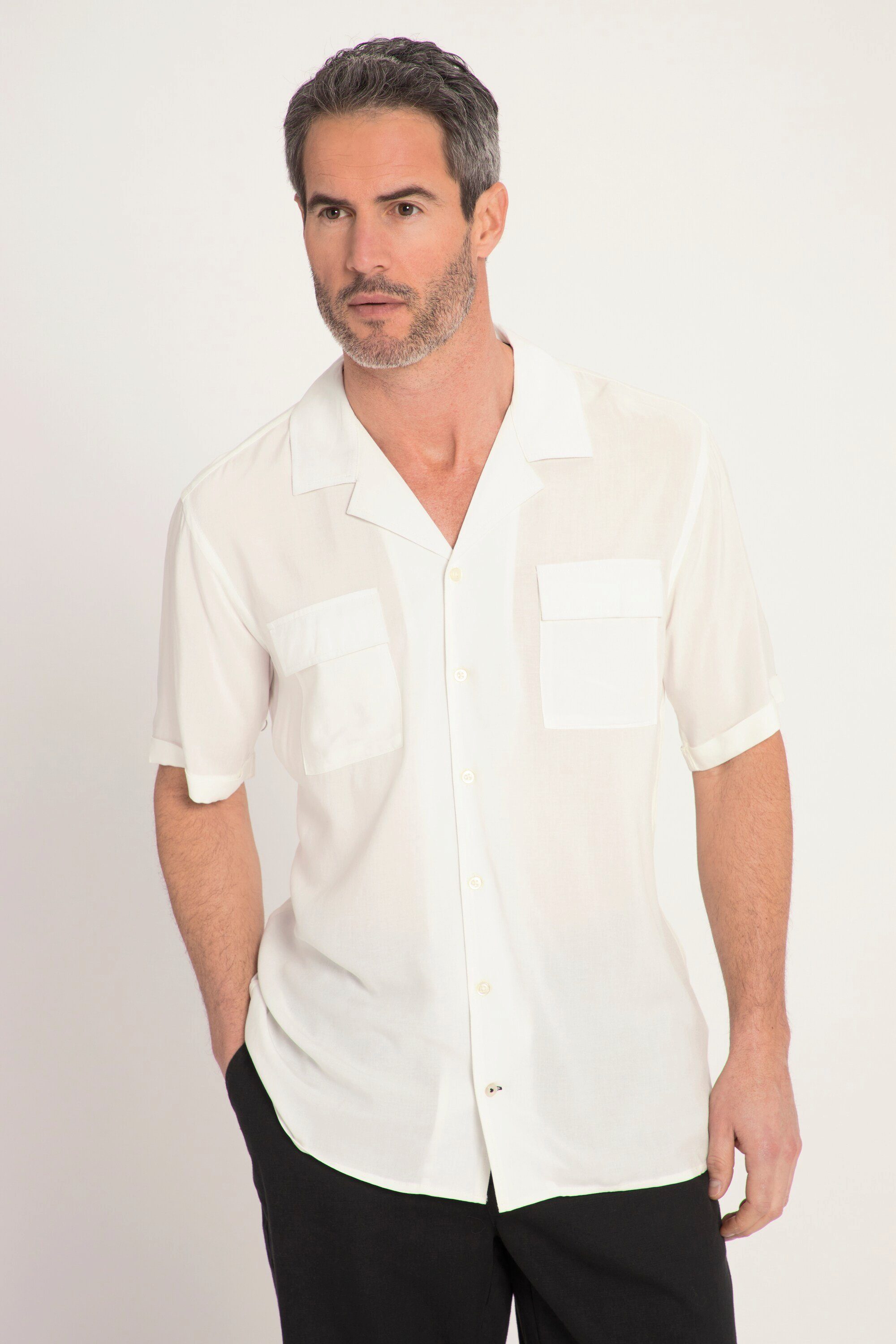 Halbarm Kuba-Kragen JP1880 Kurzarmhemd Hemd