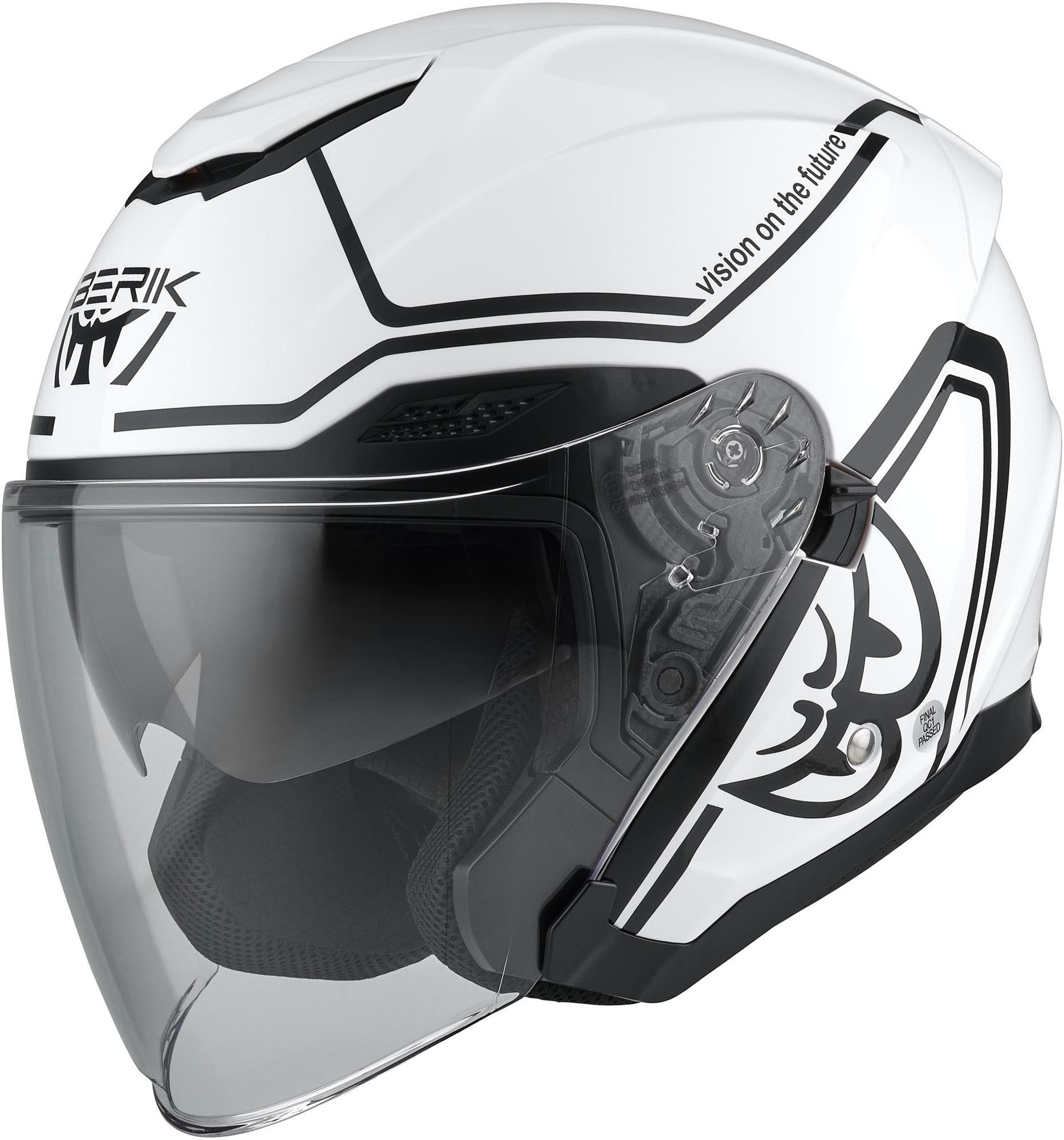 Berik Motorradhelm OF669 Balika Jethelm, Vorbereitet Für Kommunikationssystem,herausnehmbares Innenfutter
