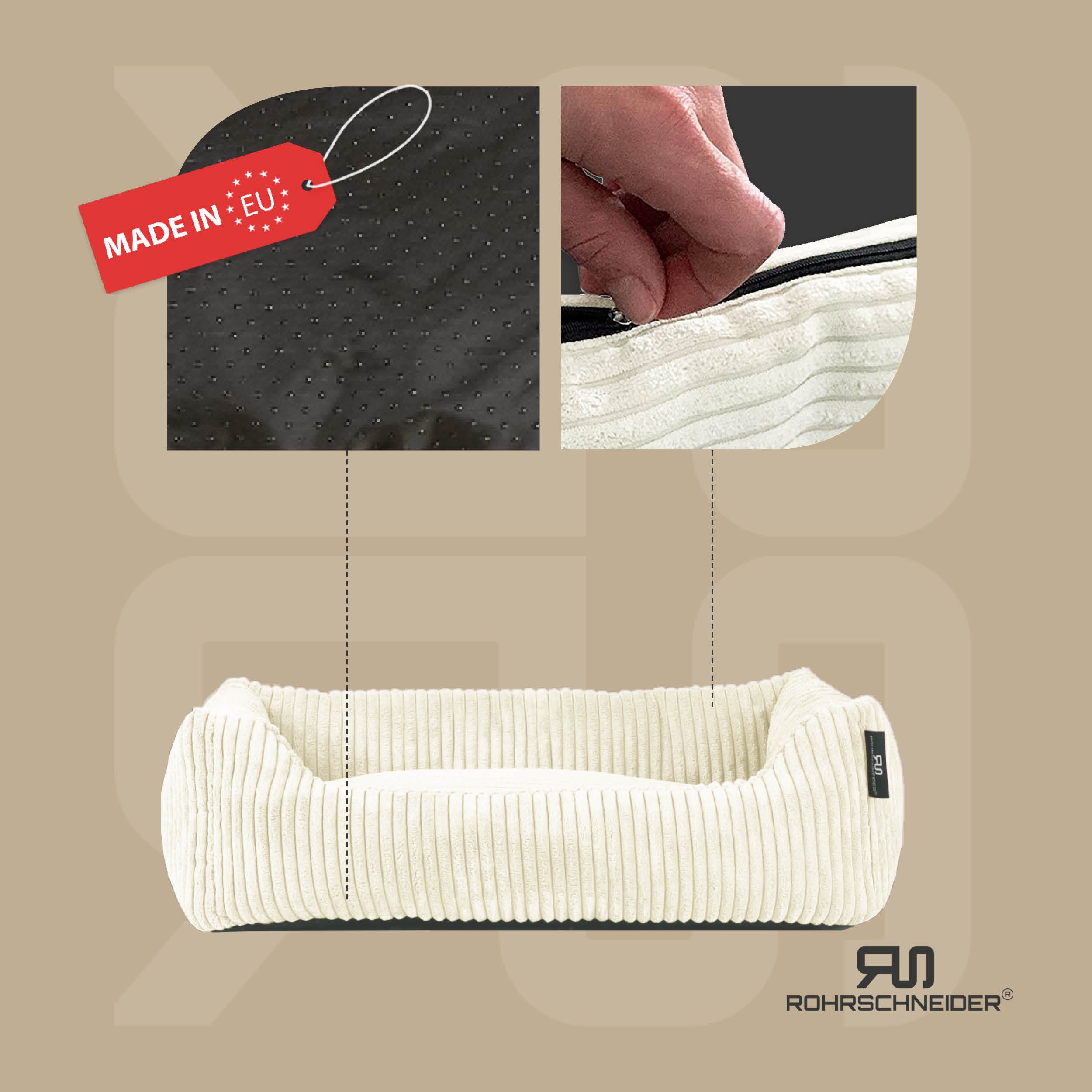 Rohrschneider Tierbett Hundebett Cord für kleine günstig online kaufen