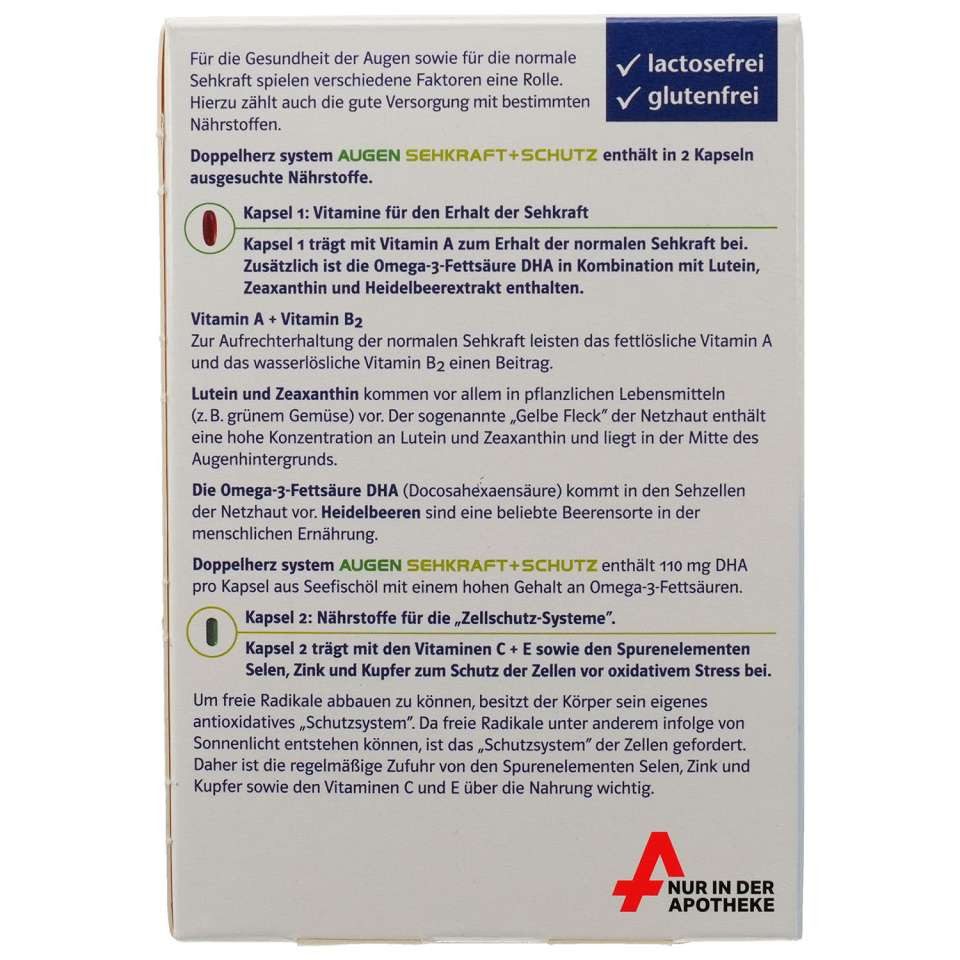 Queisser Pharma GmbH & Co. KG DOPPELHERZ Augen Sehkraft+Schutz system Kapseln Kapseln