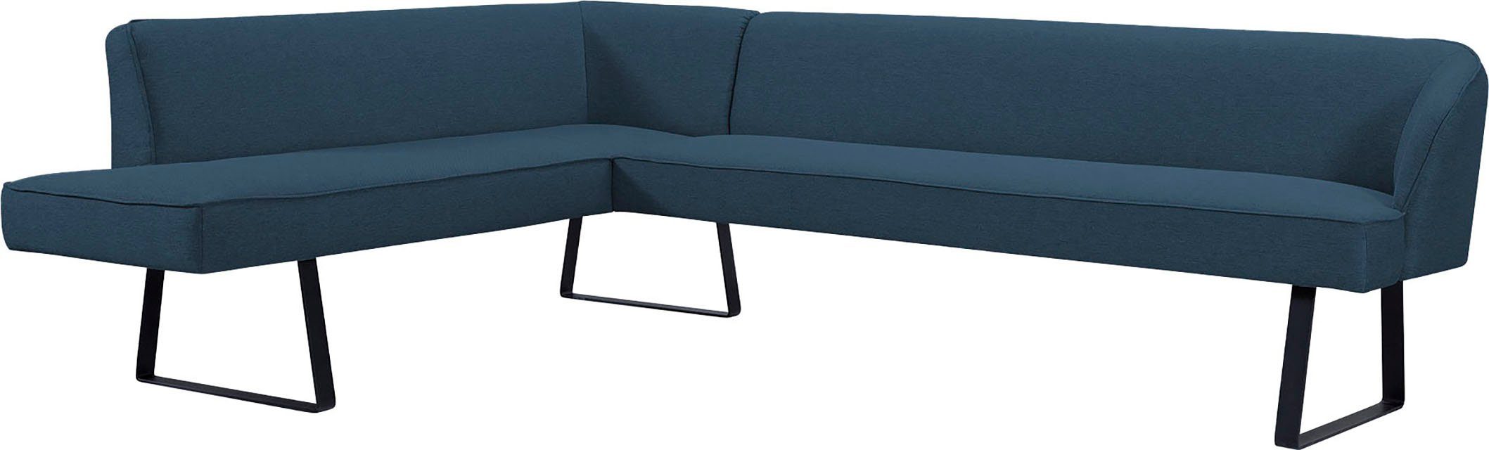 exxpo - sofa fashion Eckbank verschiedenen in mit Keder und Metallfüßen, Americano, Bezug Qualitäten