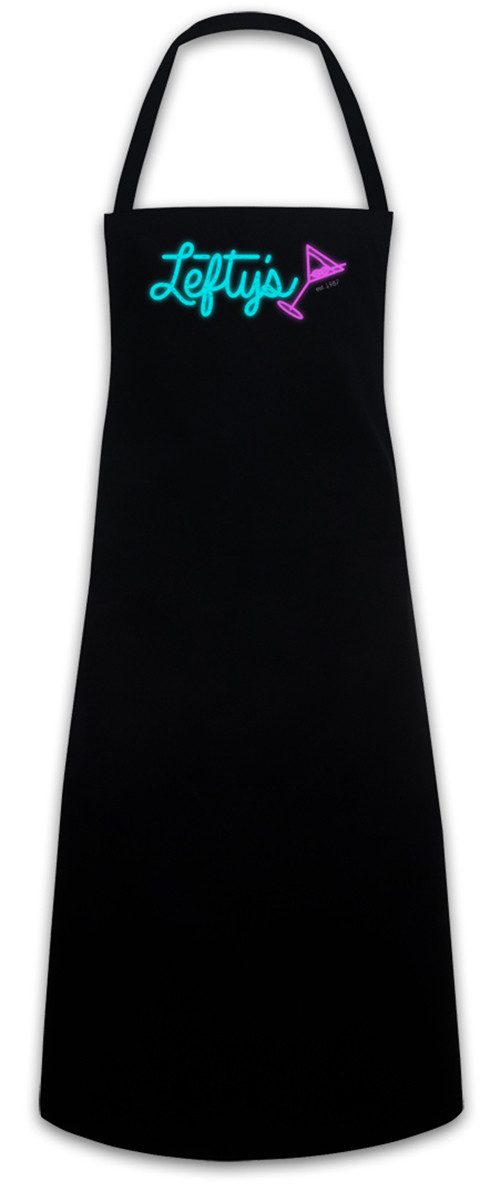 Urban Backwoods Kochschürze Lefty's Bar Grillschürze Logo Leisure Symbol Suit Sign Game Larry