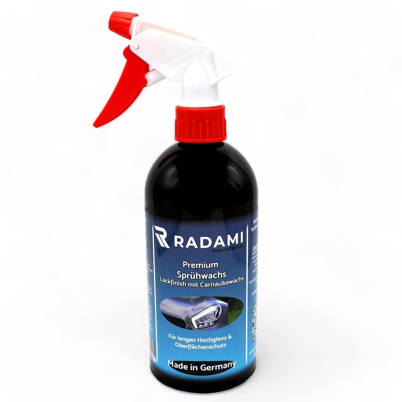 Radami Autowaschbürste Radami® Sprühwachs 500ml Autowachs Auto Spray Wax Lack Versiegelung