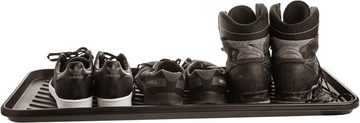 Centi Schuhabtropfschale 2er Set, Schuhablage groß, Schuhmatte mit erhöhtem Rand (Größe: 78cm x 38cm), mit Profil