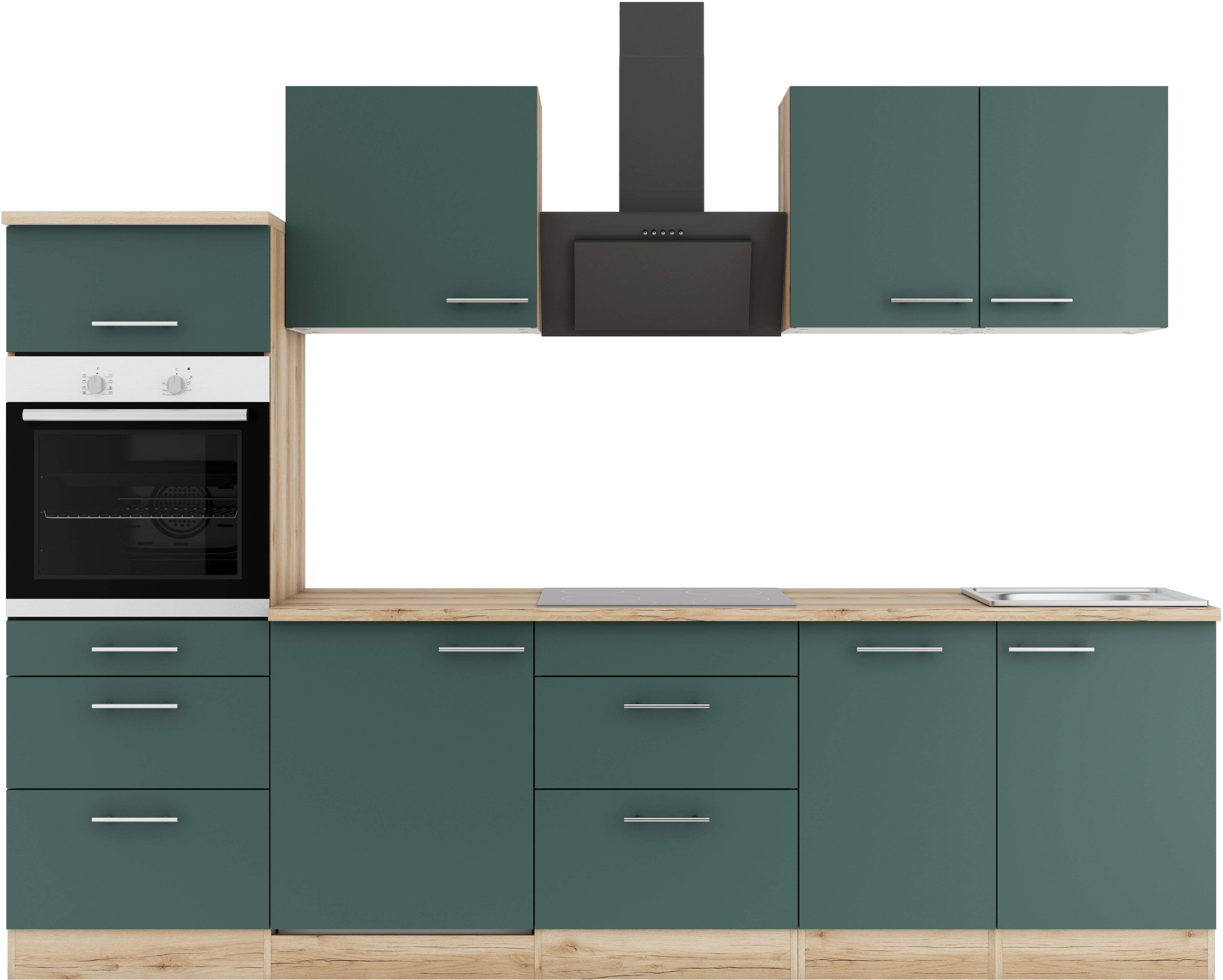 OPTIFIT Küche Bella, Breite 210 cm, wahlweise mit E-Geräten