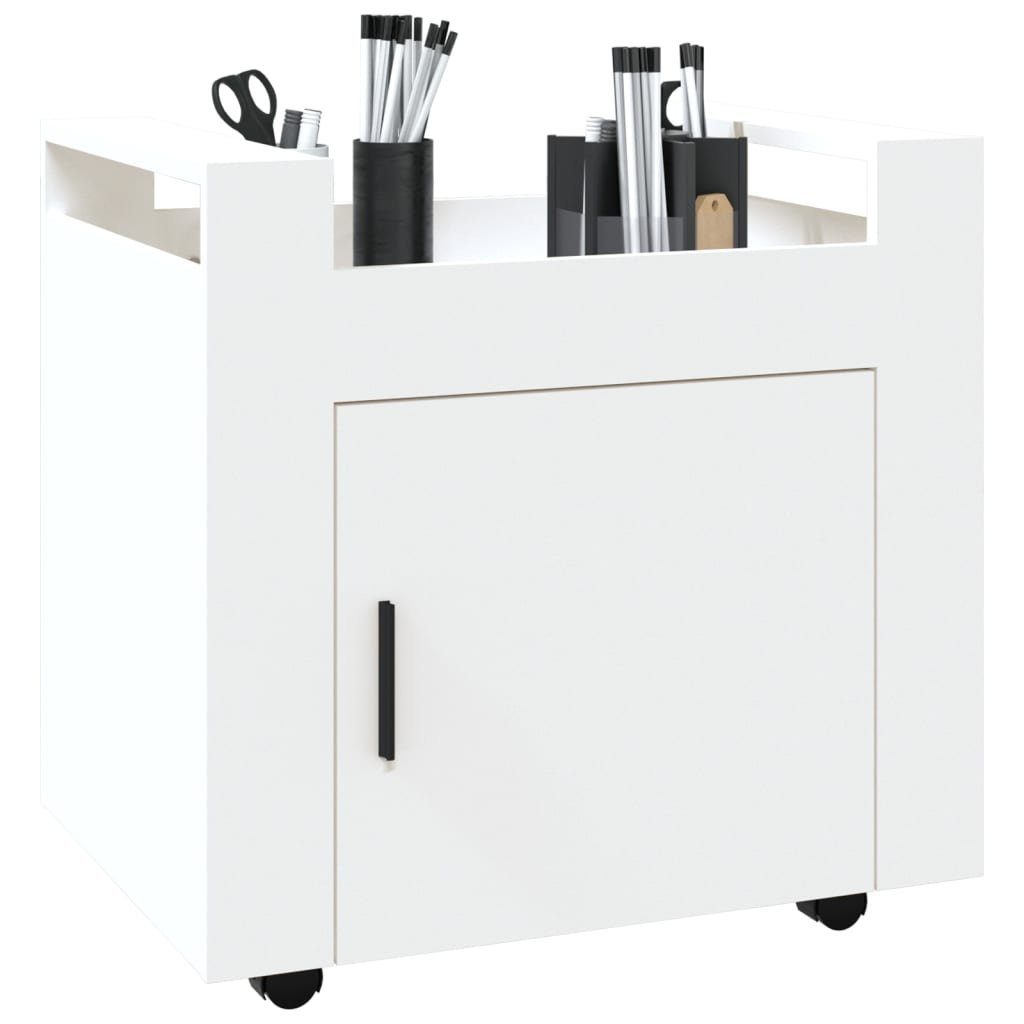 cm Bürowagen Weiß Schreibtisch Holzwerkstoff 60x45x60 Rollcontainer vidaXL