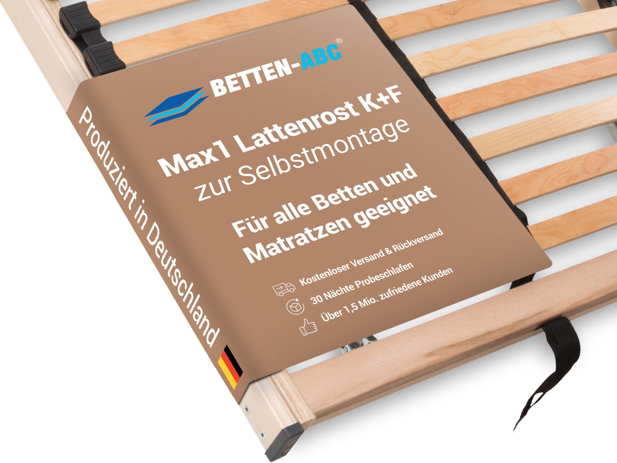 Lattenrost Max1 K+F Lattenrost zur Selbstmontage, Betten-ABC, Kopfteil Kopf- und Fußteilverstellung, Fußteil Kopf- und Fußteilverstellung, Kopf- und Fußteil verstellbar, besondere Langlebigkeit, stabil