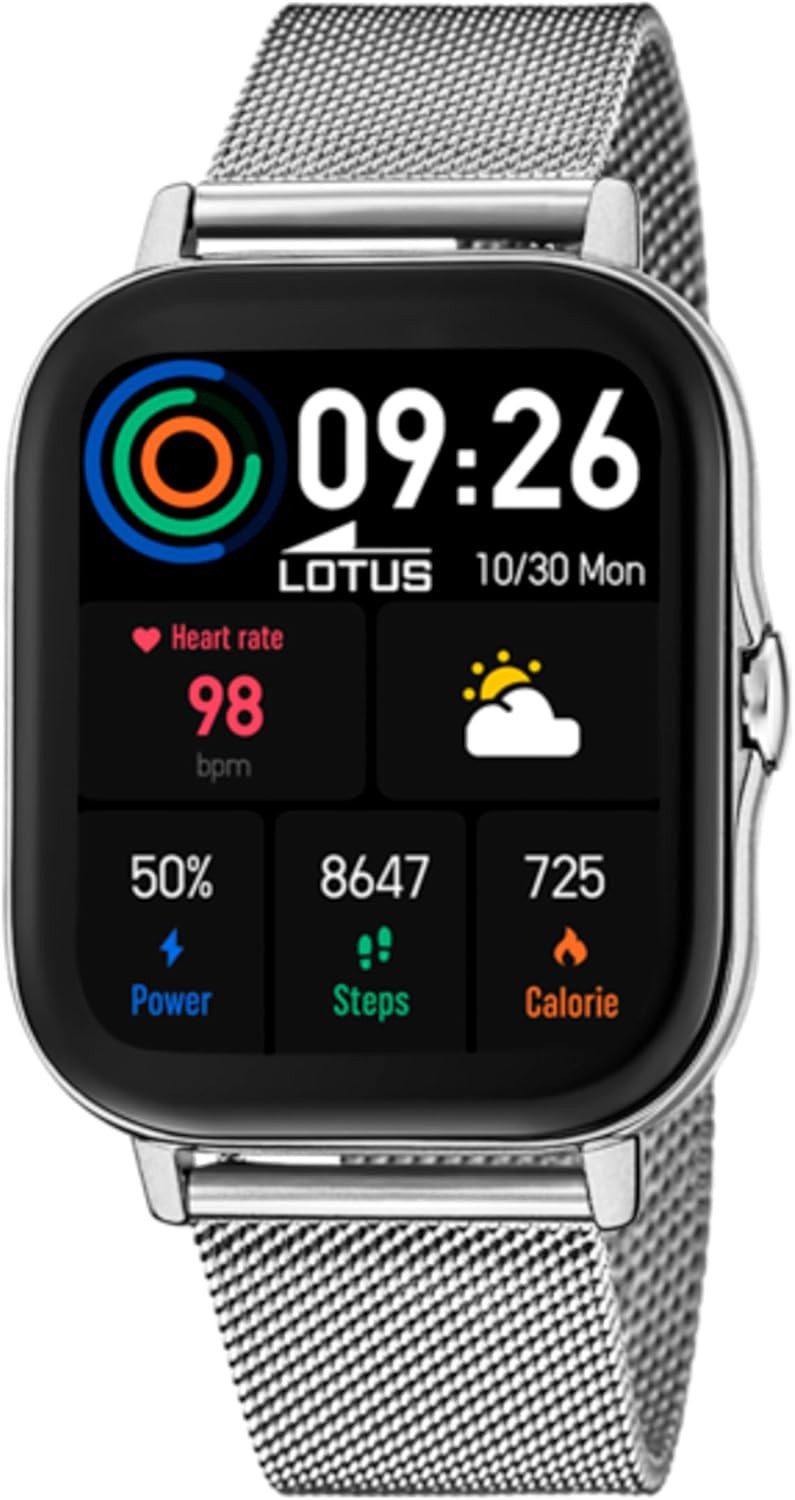 Lotus 50044/1 Smartwatch (1,8 cm, android ios), Herren Smartwatch mit 1.85" Display, Fitnessfunktionen