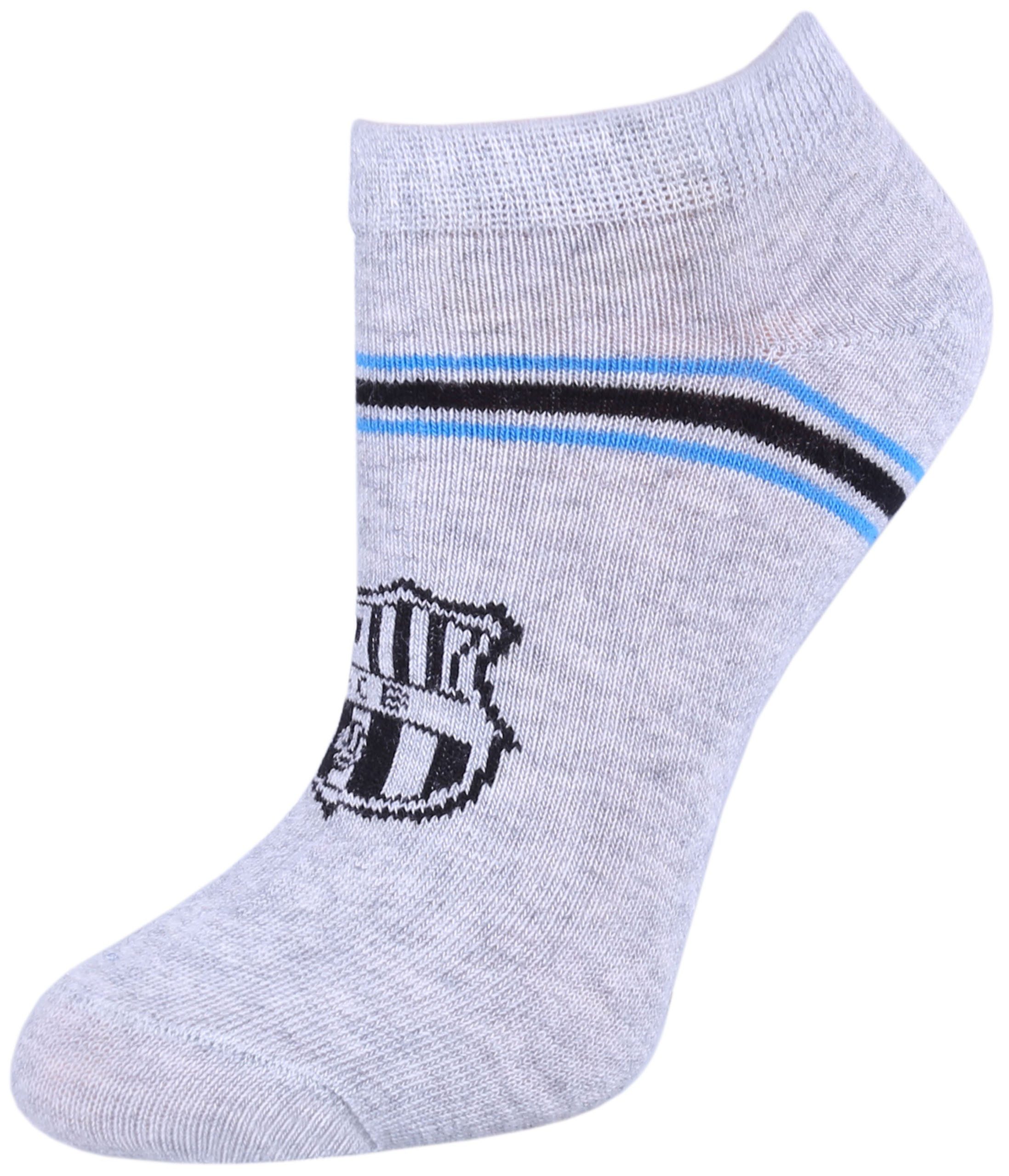 Sarcia.eu Haussocken Graue Socken/Fußsocken für Jungen mit Wappen von FC Barcelona 27/30 EU