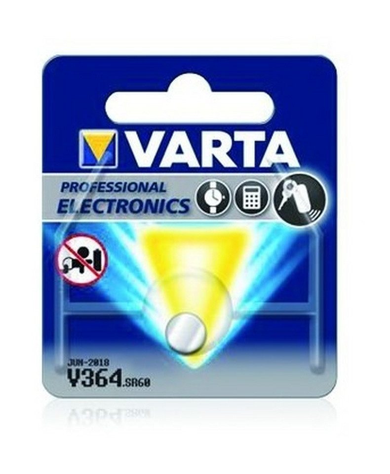 VARTA Batterie, (2 V), Knopfzelle 1,55V SR60 Silberoxid 20 mAh Ø6,8 x 2,15 mm RW320/SR621SW
