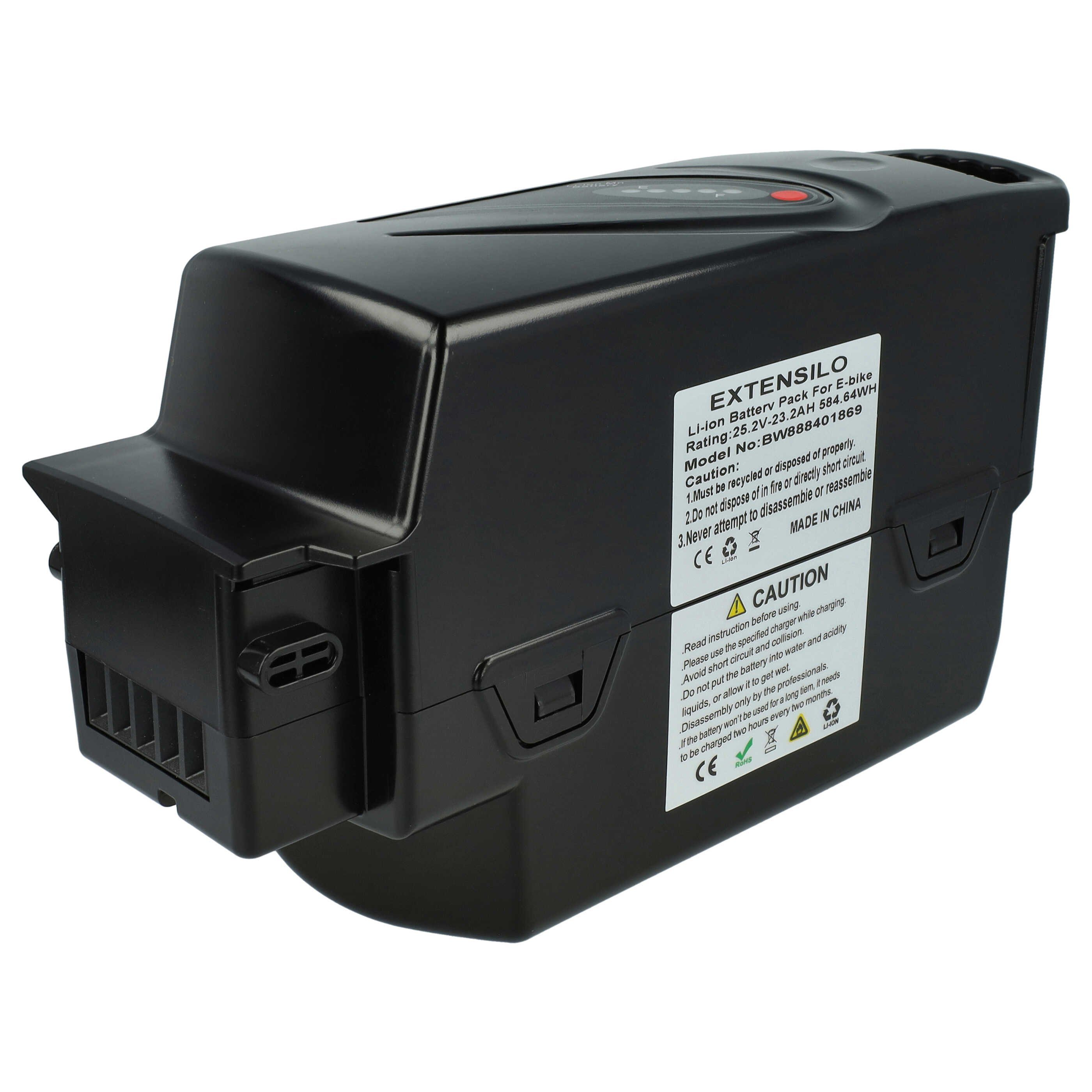 Extensilo Akku Ersatz für NKY246B2, NKY252B02, NKY231B2, NKY232B02, NKY232B2, E-Bike Akku Akku Li-Ion 23200 mAh (25,2 V, 1 St), Leistungsfähiger Austausch-Akku für Pedelec, Elektrofahrrad, E-Bike