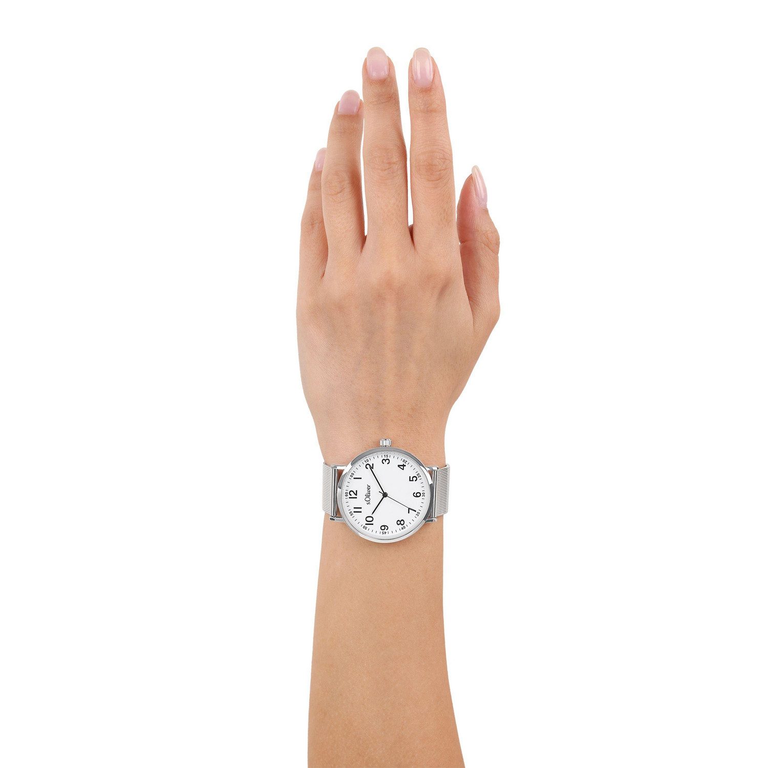 s.Oliver Quarzuhr 2040145, Armbanduhr, Herrenuhr, Edelstahlarmband, analog