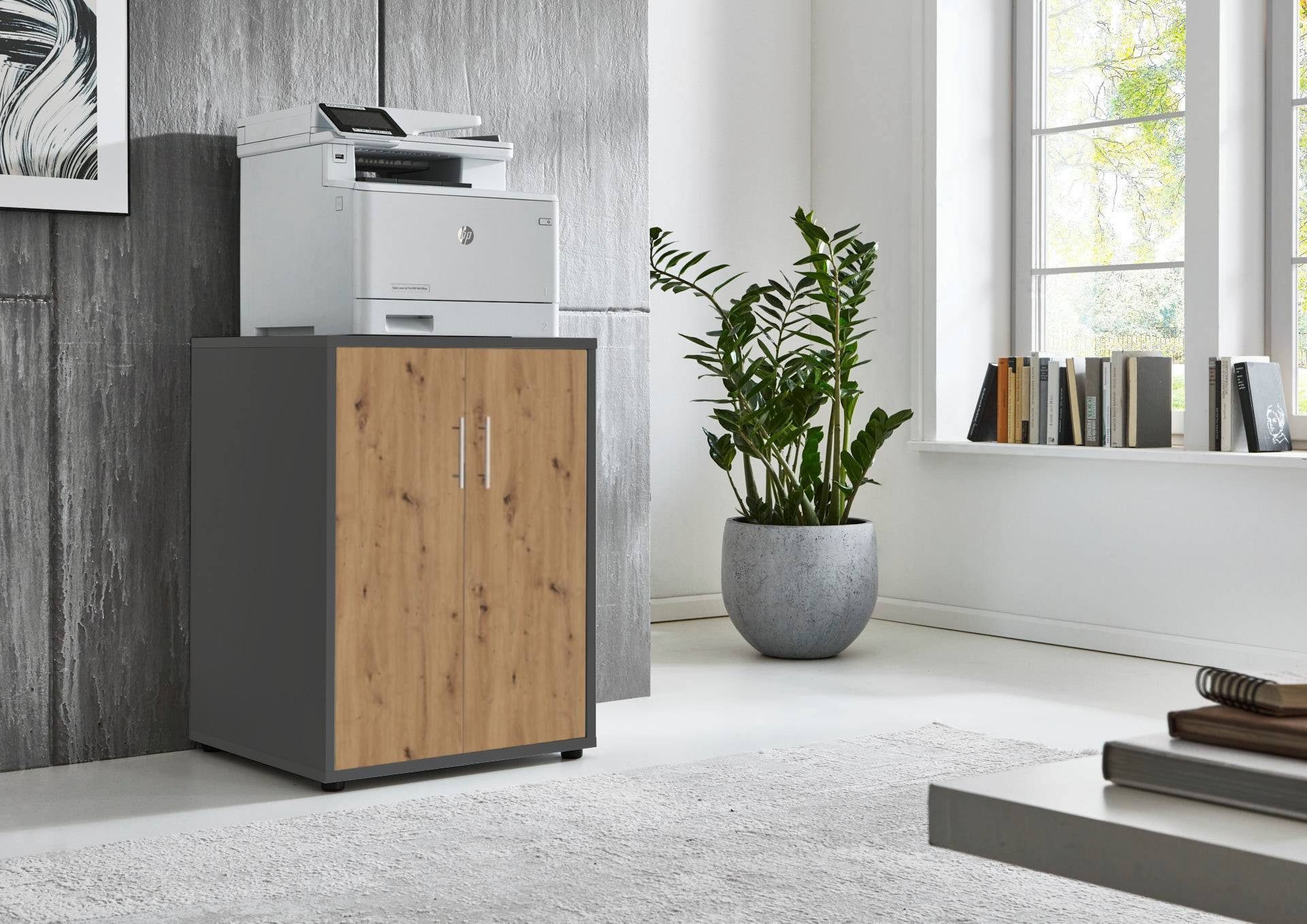 BMG Möbel Aktenschrank Druckerschrank Office Edition (geeignet für 3D Drucker und Office Drucker) Höhe 74 cm, optimale Ergänzung zu Schreibtischen