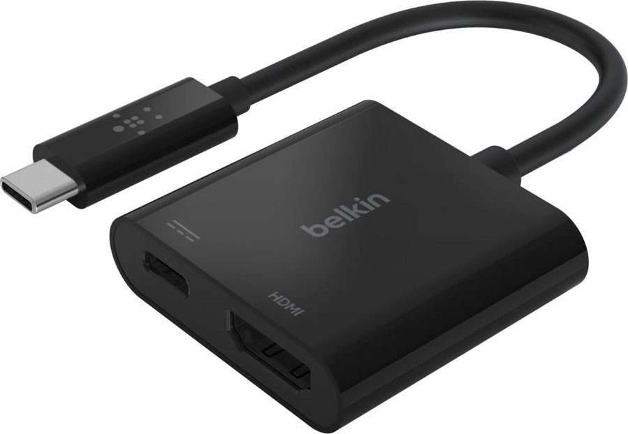 Belkin USB-C auf HDMI-Adapter mit 60 W PD Laptop-Adapter USB Typ C zu USB Typ C, 13 cm