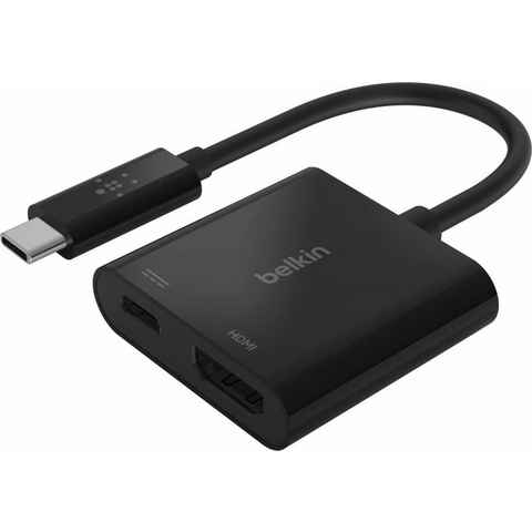 Belkin USB-C auf HDMI-Adapter mit 60 W PD Laptop-Adapter USB Typ C zu USB Typ C, 13 cm