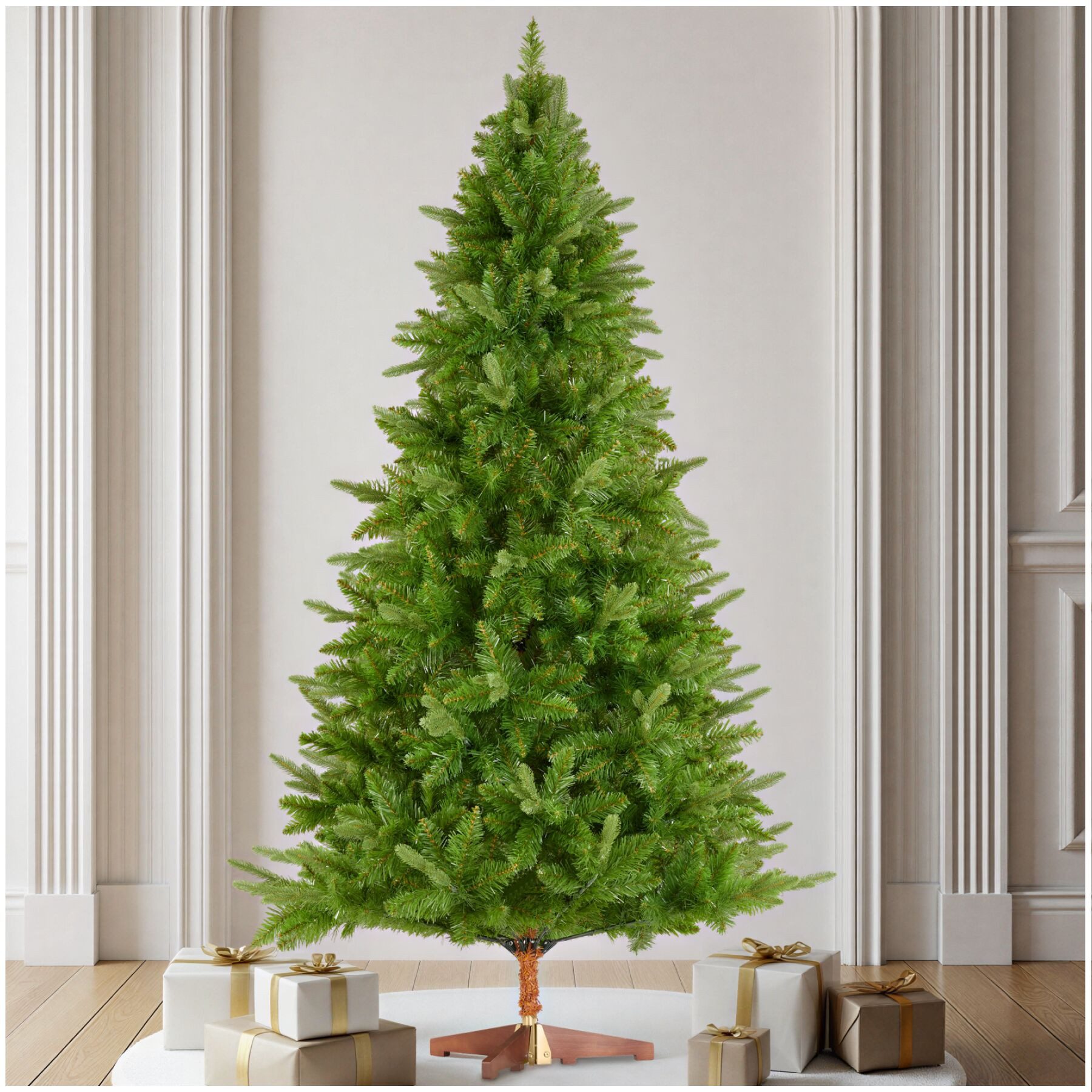tectake Künstlicher Weihnachtsbaum Künstlicher Christbaum in Grün Spritzgussnadeln ständer Tannenbaum, Undekorierter/Unbeleuchteter Baum, verschiedene Größen, künstlich in Grün, PVC- und Spritzgussnadeln