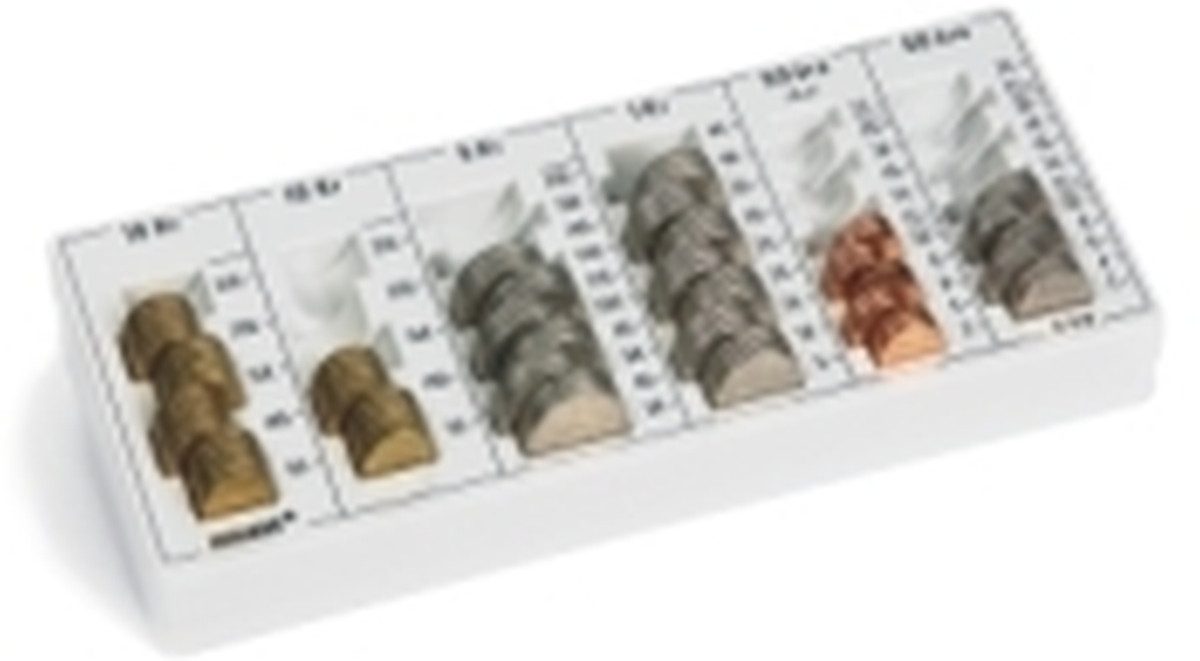 INKiESS Geldkassette Kasse Minicoin S 60 (Schweden) lichtgrau