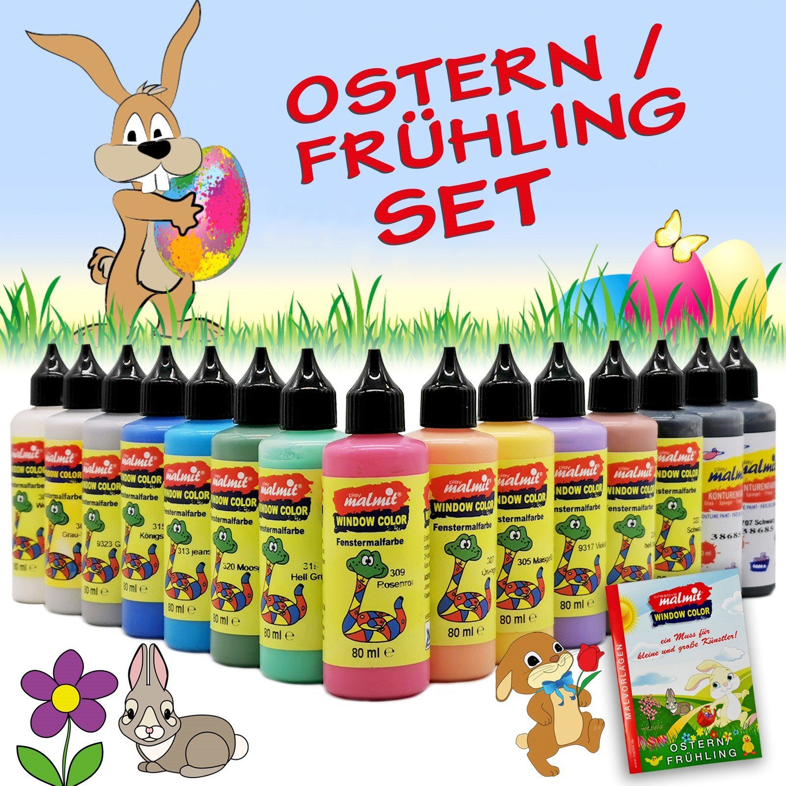 creative malmit® Fenstersticker Window Color Ostern-Frühling günstig online kaufen