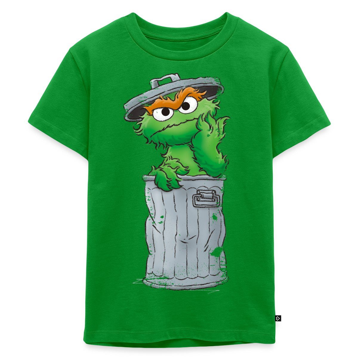 Spreadshirt T-Shirt Sesamstraße Oscar Mülltonne Kinder Premium T-Shirt (1-tlg)
