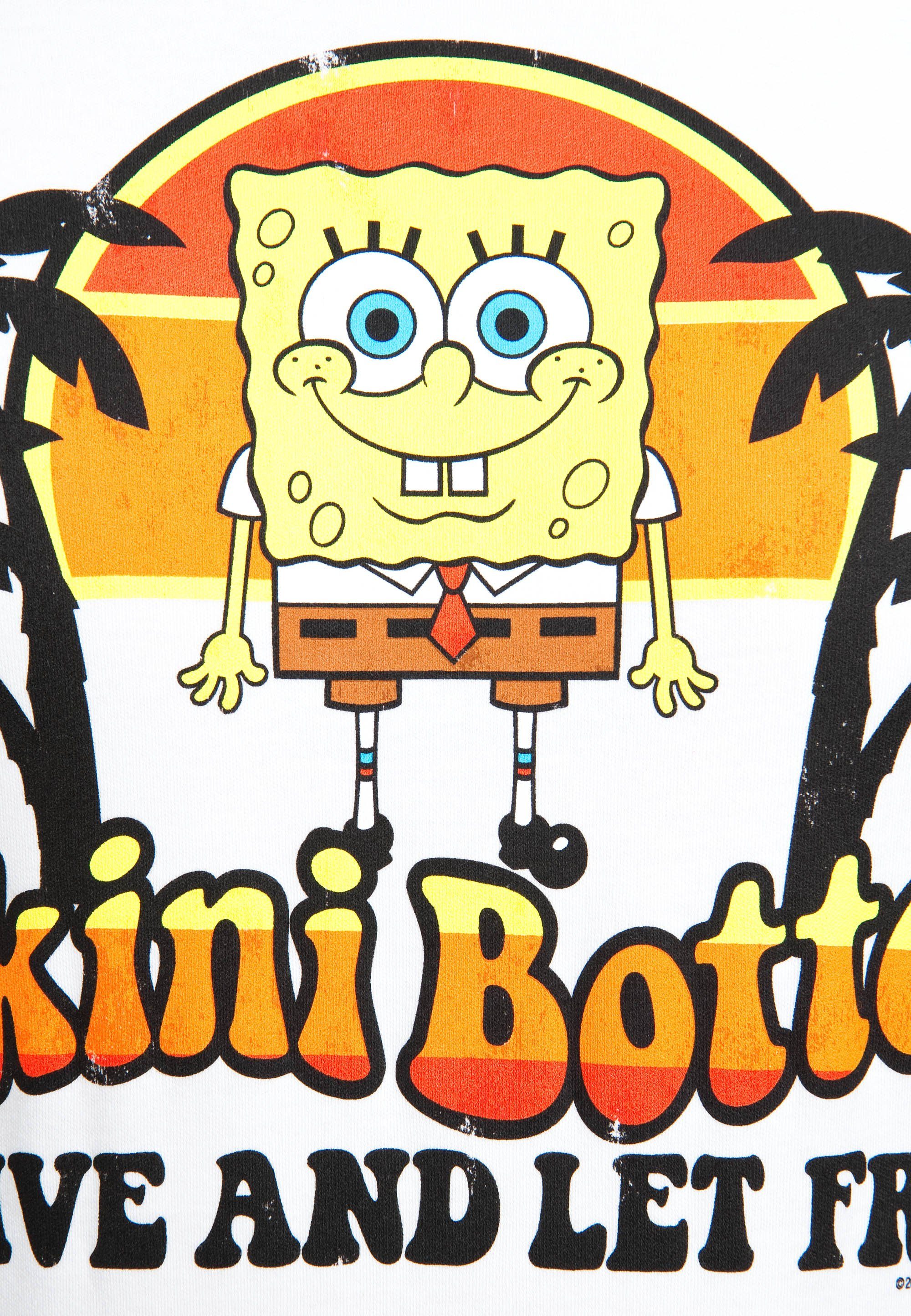 Bottom T-Shirt - Bikini witzigem Spongebob-Print mit LOGOSHIRT Spongebob