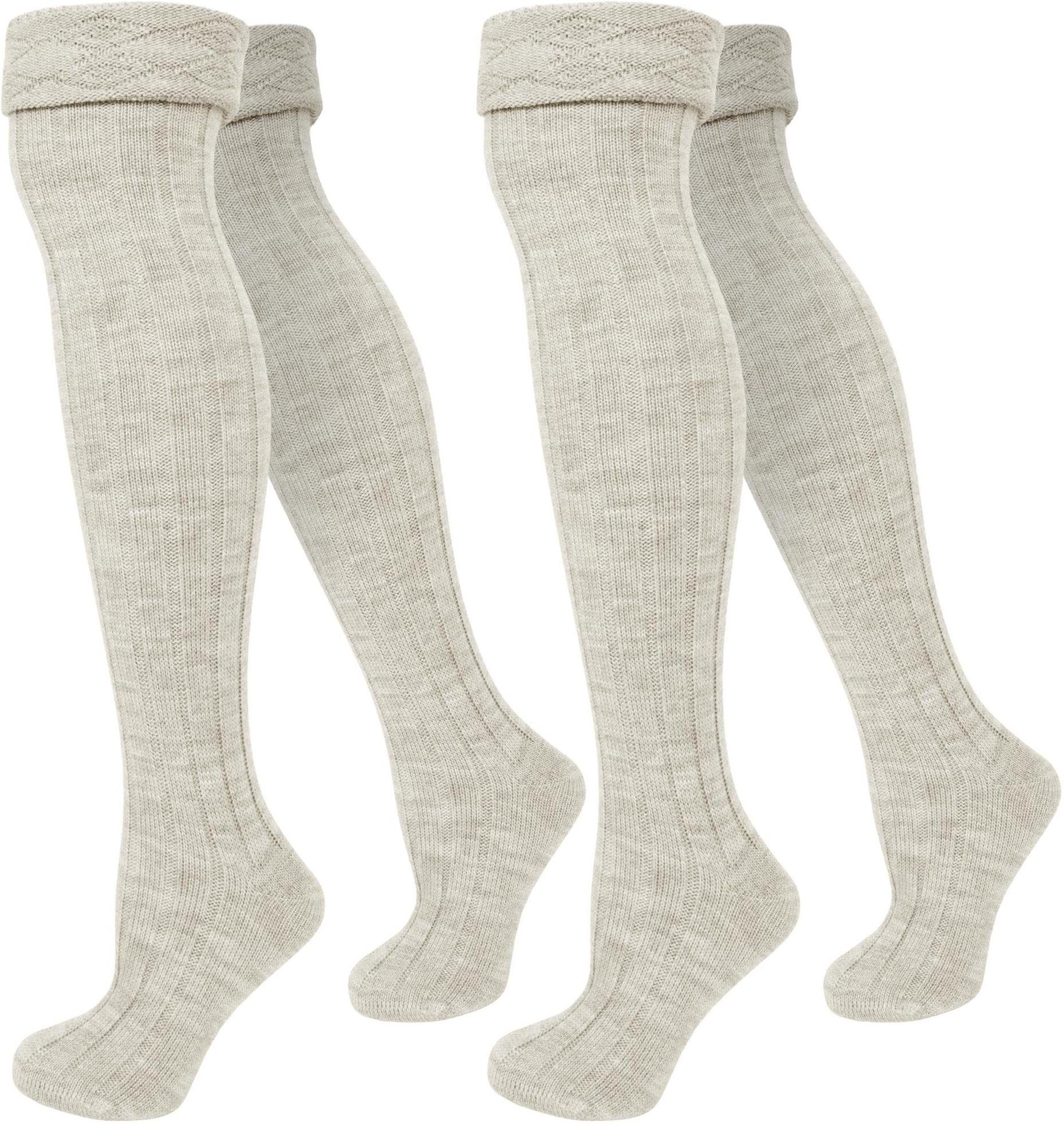 normani Overknees 2 Paar Overknees gerippt mit Umschlag mit Rippmuster günstig online kaufen